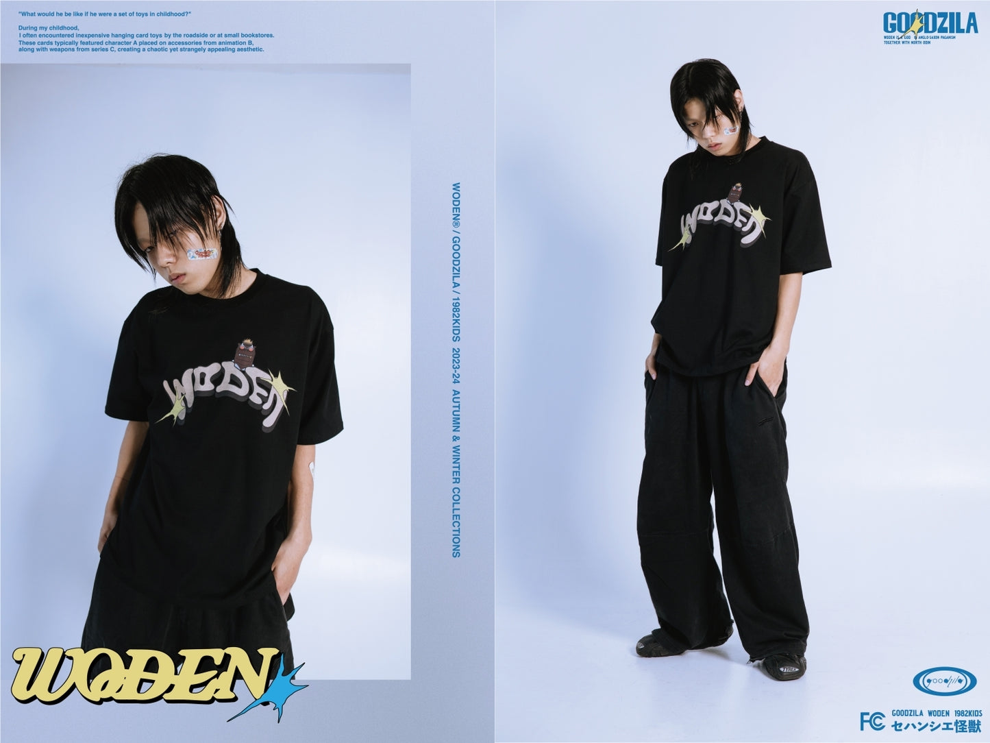 WODEN X Goodzila 031 LOGO tee - 黑色