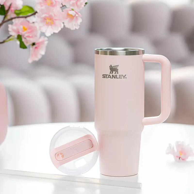 STANLEY 櫻花季限定款 吸管隨手杯 2.0 0.88L - 春日粉 (附花見紙盒)