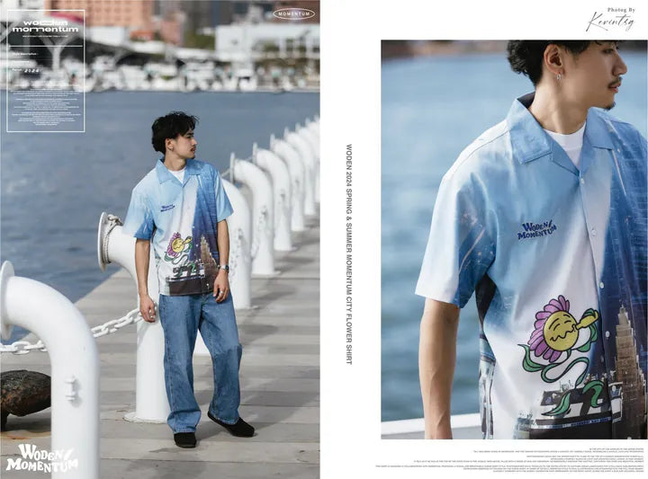 WODEN 2024 Spring & Summer 027 Momentum City Flower Shirt