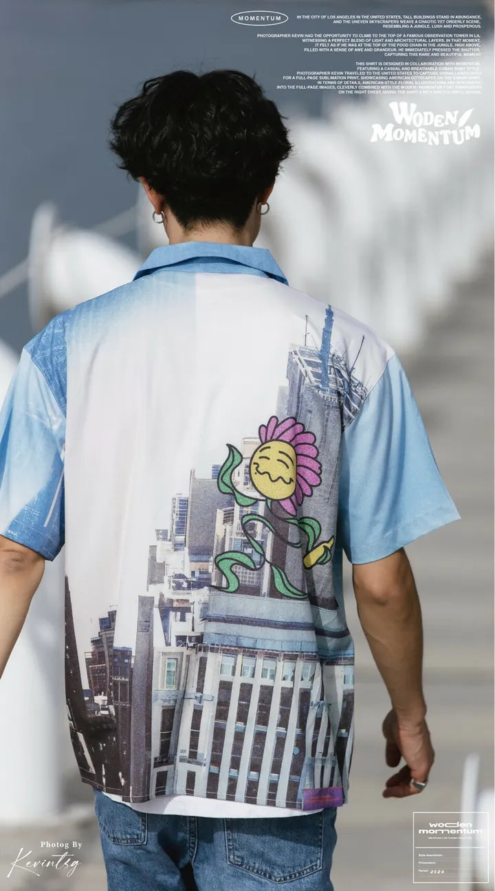 WODEN 2024 Spring & Summer 027 Momentum City Flower Shirt