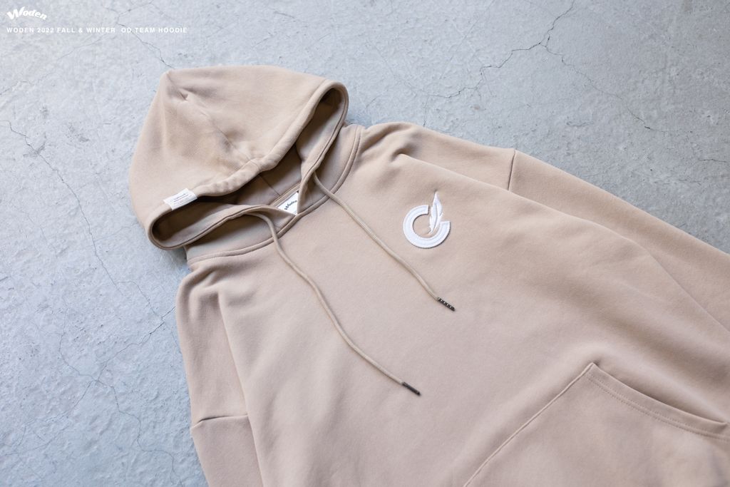 WODEN 2022 Fall & Winter OD Team LOGO Hoodie (卡其款)