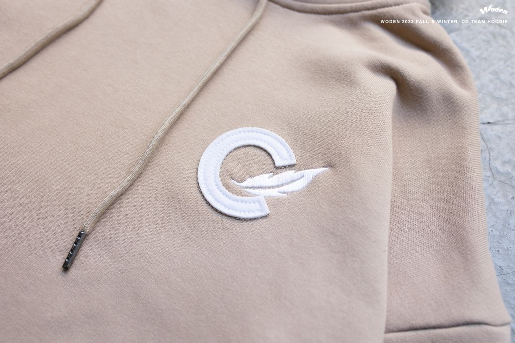WODEN 2022 Fall & Winter OD Team LOGO Hoodie (卡其款)