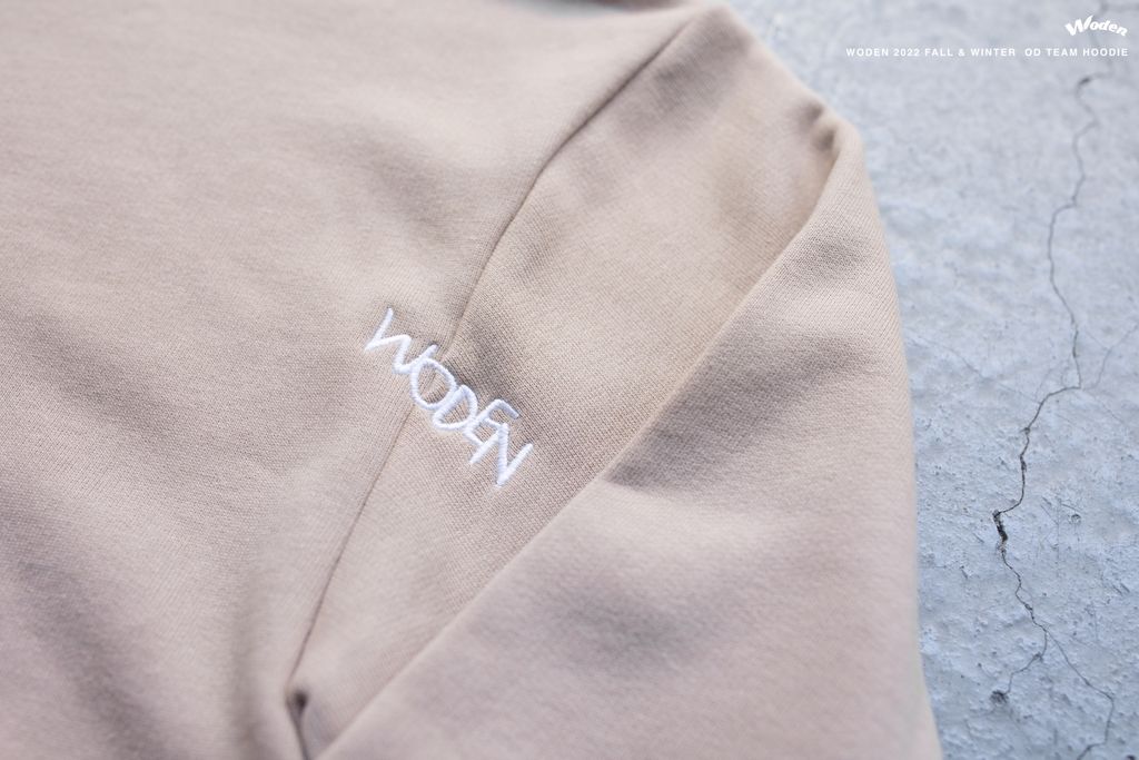 WODEN 2022 Fall & Winter OD Team LOGO Hoodie (卡其款)