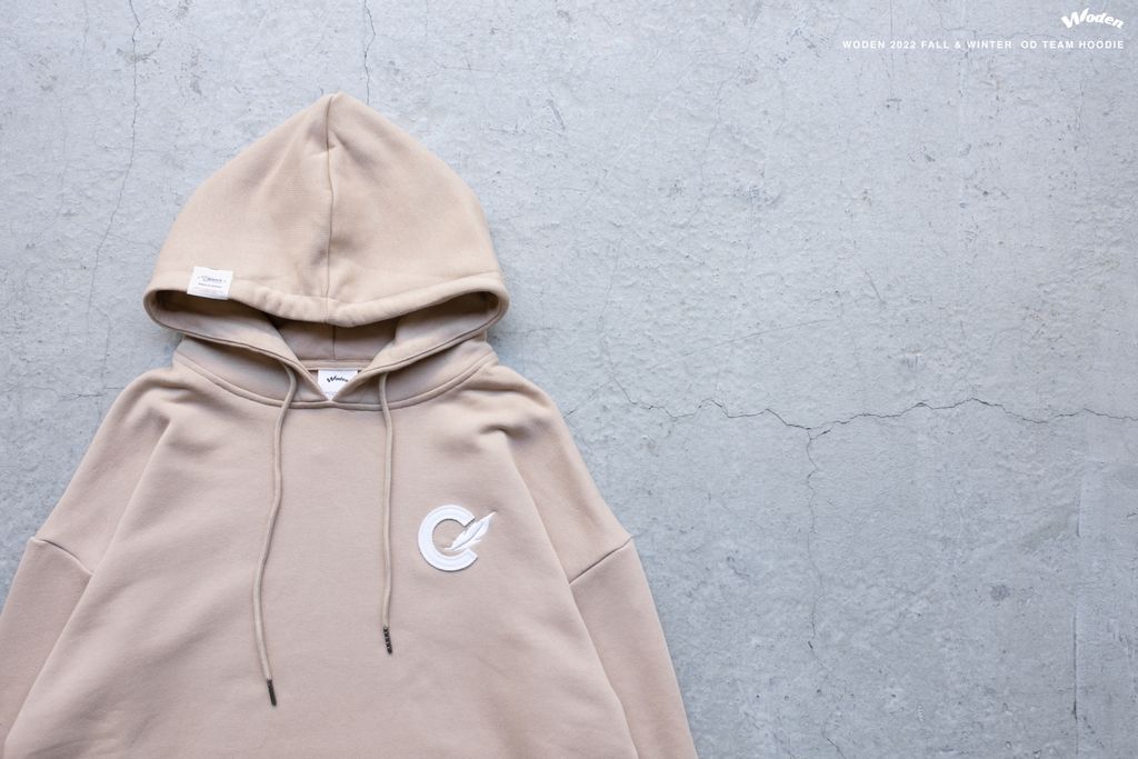 WODEN 2022 Fall & Winter OD Team LOGO Hoodie (卡其款)