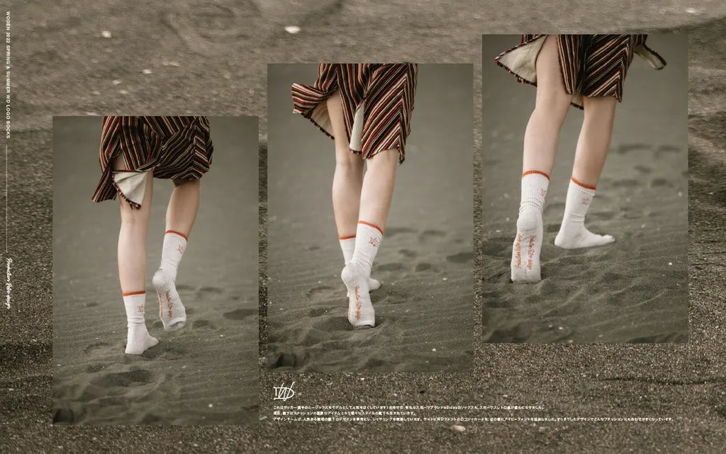 WODEN 2022 Spring&Summer WD LOGO Socks 卡其