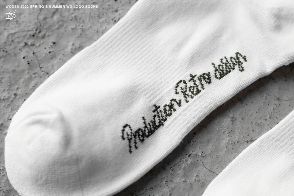 WODEN 2022 Spring&Summer WD LOGO Socks 白色