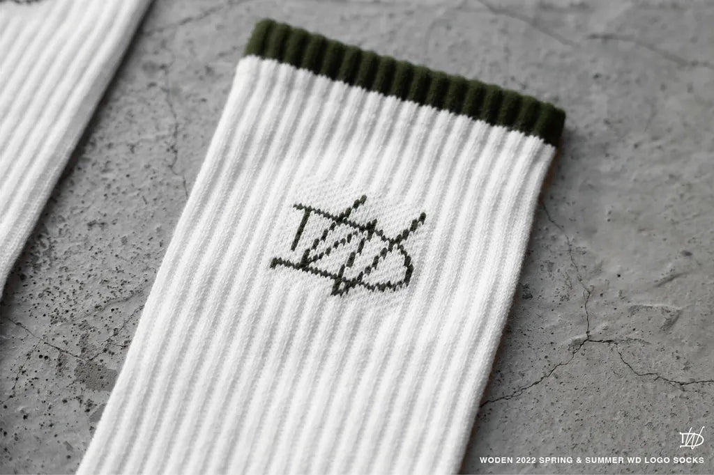 WODEN 2022 Spring&Summer WD LOGO Socks 白色