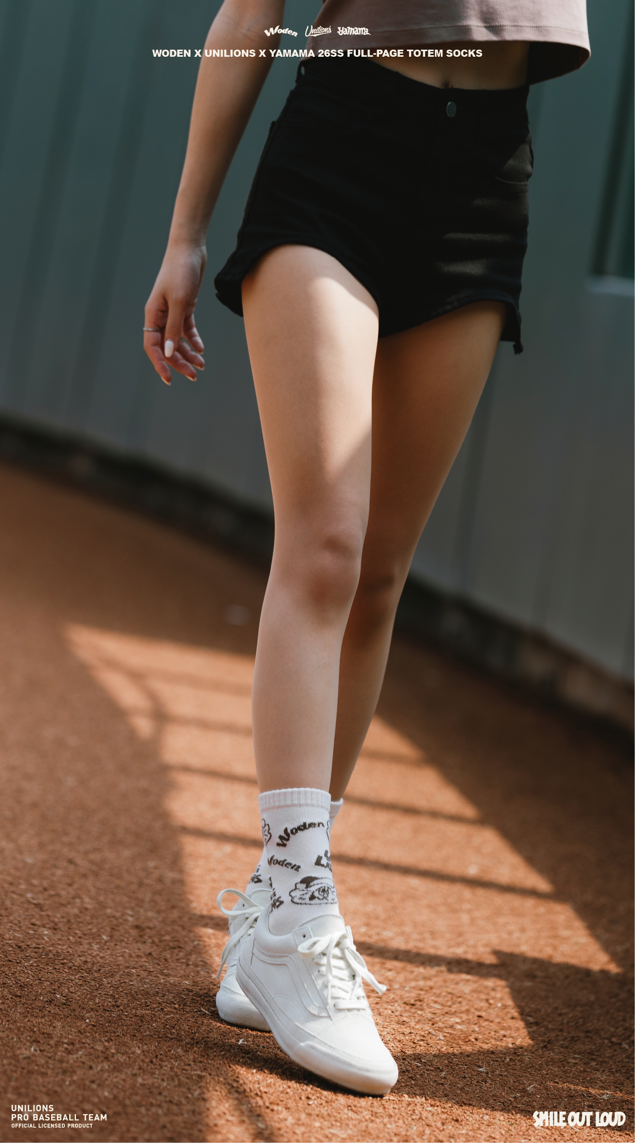 WODEN 2026 Spring & Summer 018 Unilions x Yamama Full-page totem Socks