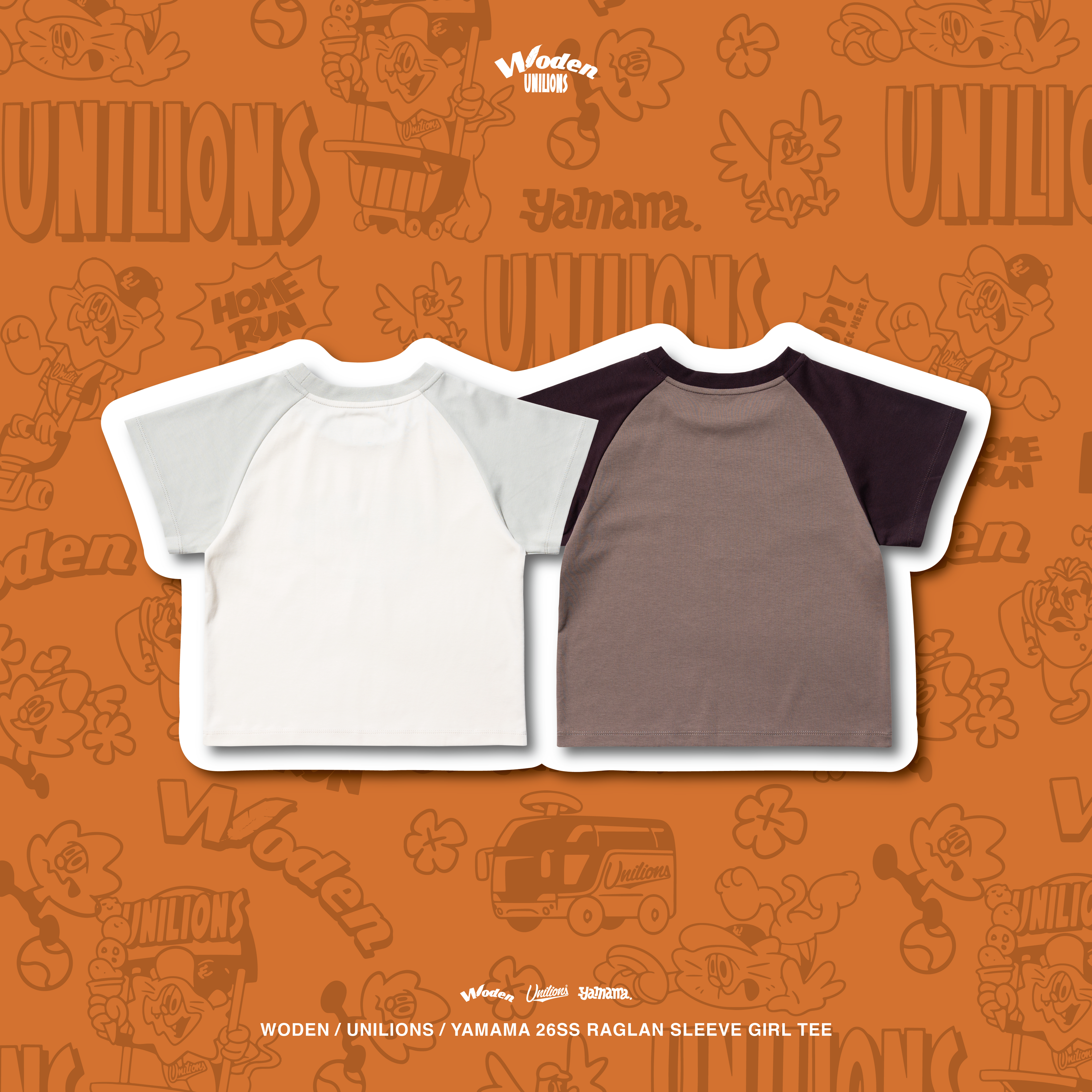 WODEN 2026 Spring & Summer 012 Unilions x Yamama Raglan sleeve GIRL Tee