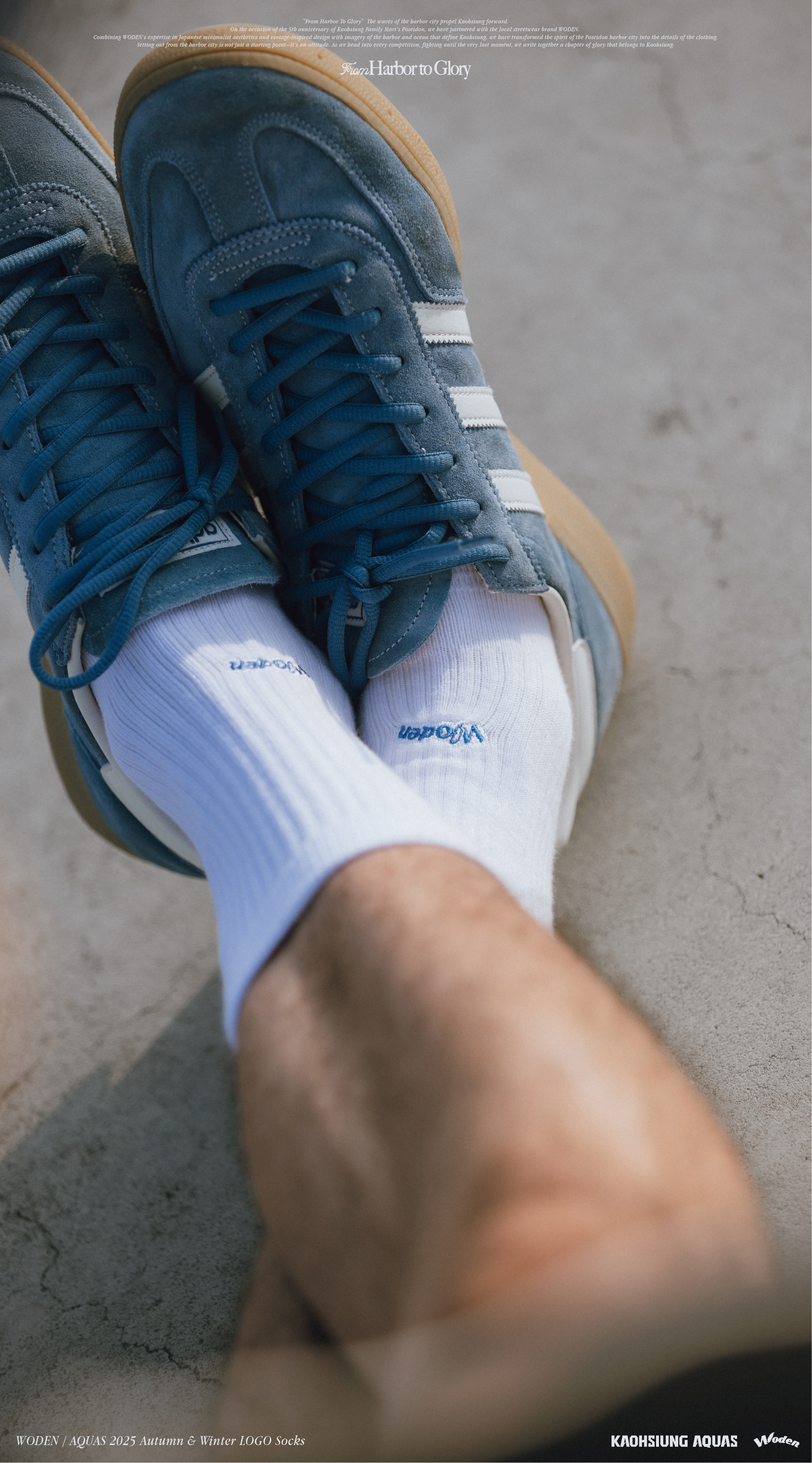 WODEN / AQUAS 2025 Autumn & Winter LOGO Socks