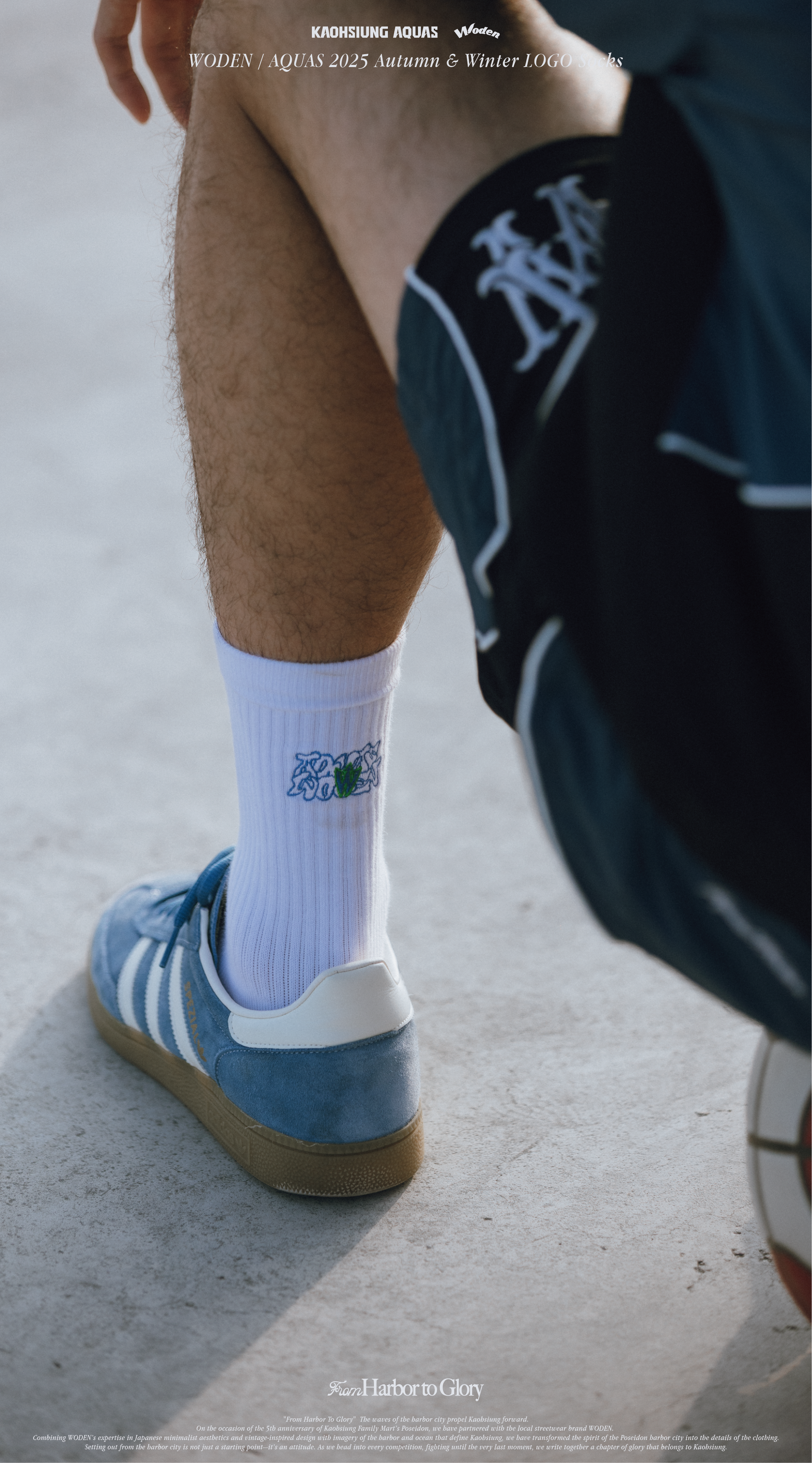 WODEN / AQUAS 2025 Autumn & Winter LOGO Socks