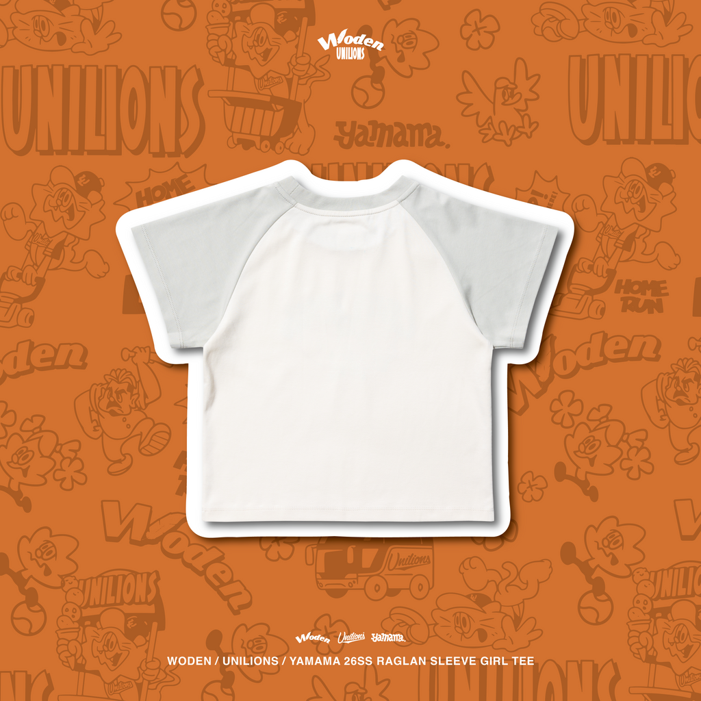 WODEN 2026 Spring & Summer 012 Unilions x Yamama Raglan sleeve GIRL Tee