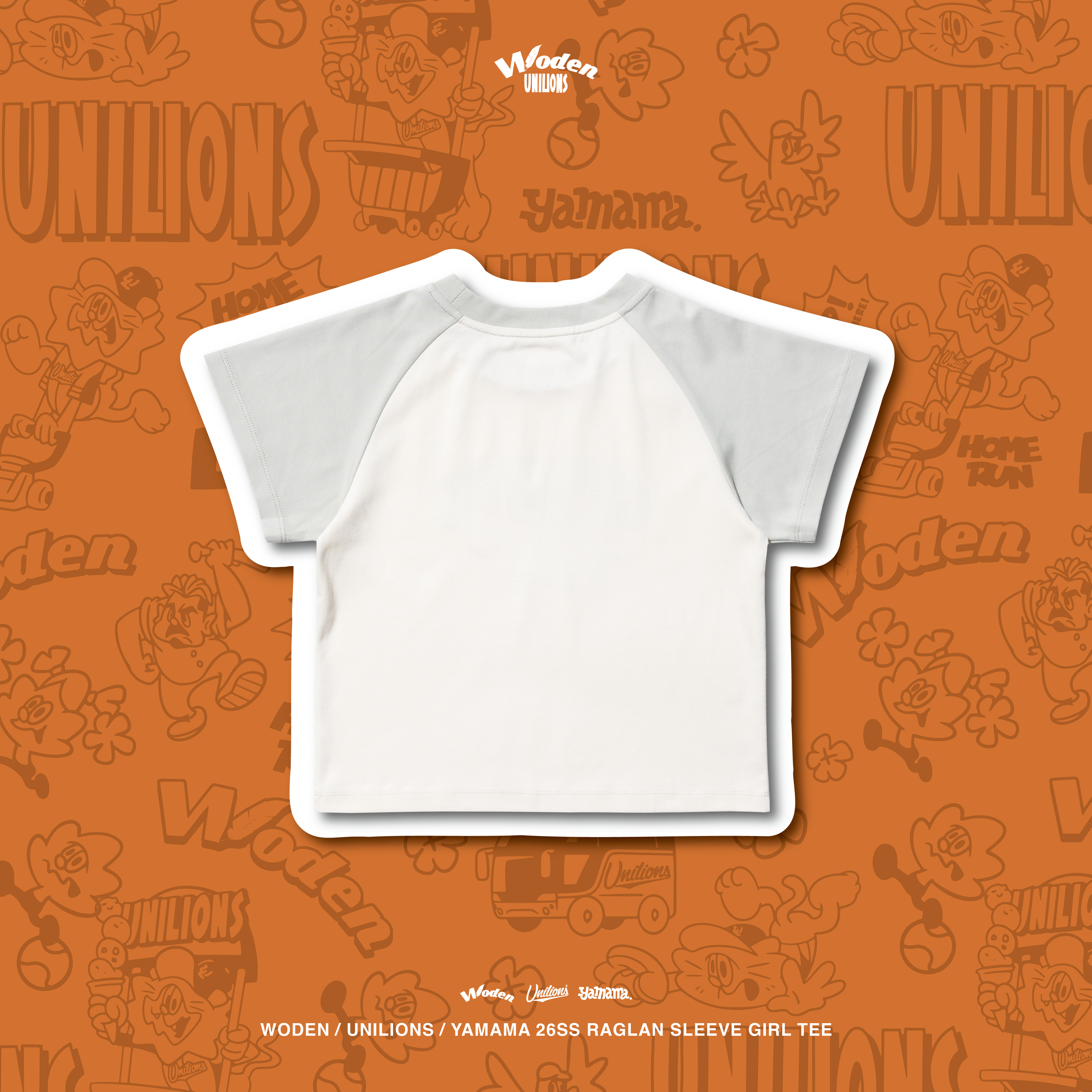 WODEN 2026 Spring & Summer 012 Unilions x Yamama Raglan sleeve GIRL Tee