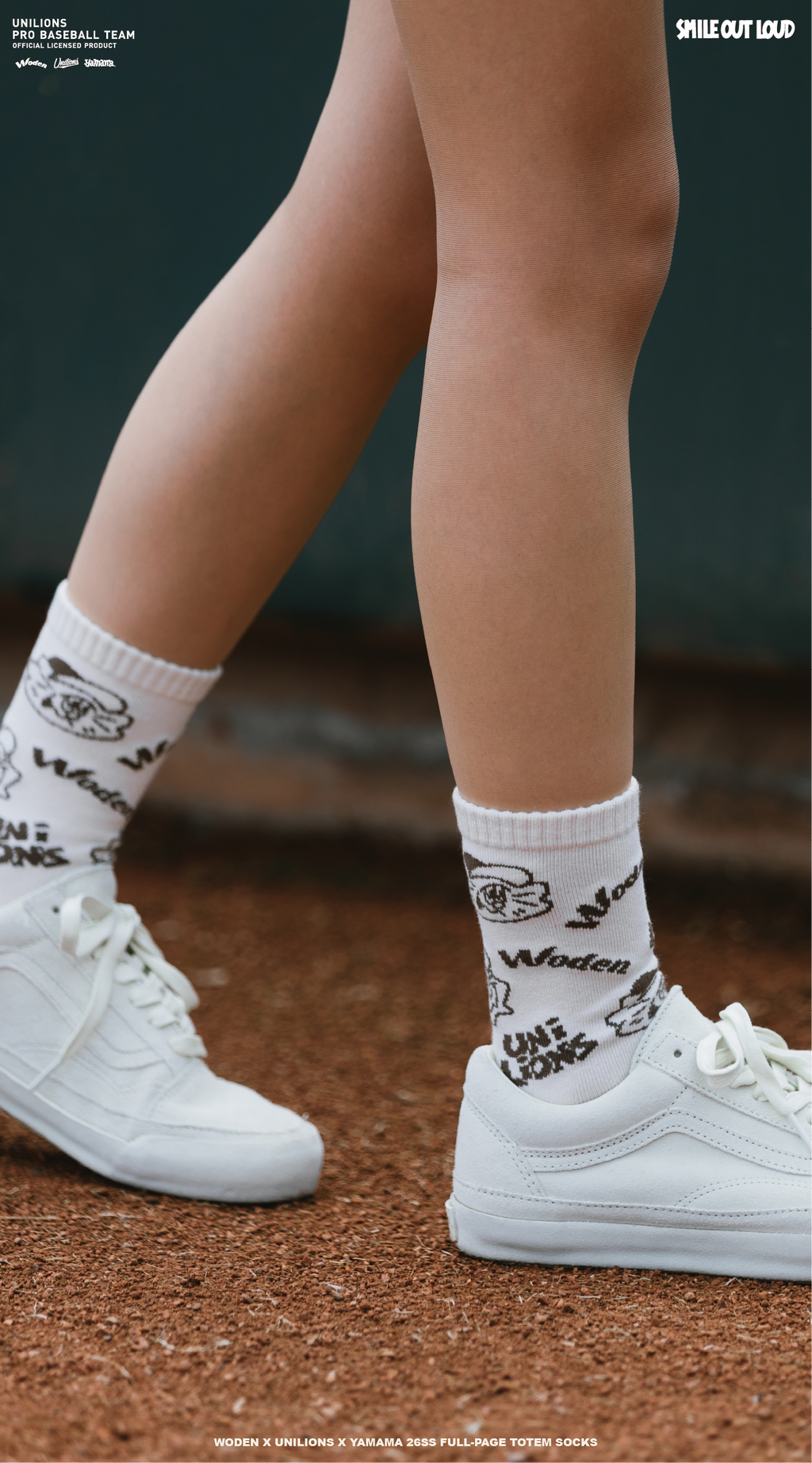 WODEN 2026 Spring & Summer 018 Unilions x Yamama Full-page totem Socks