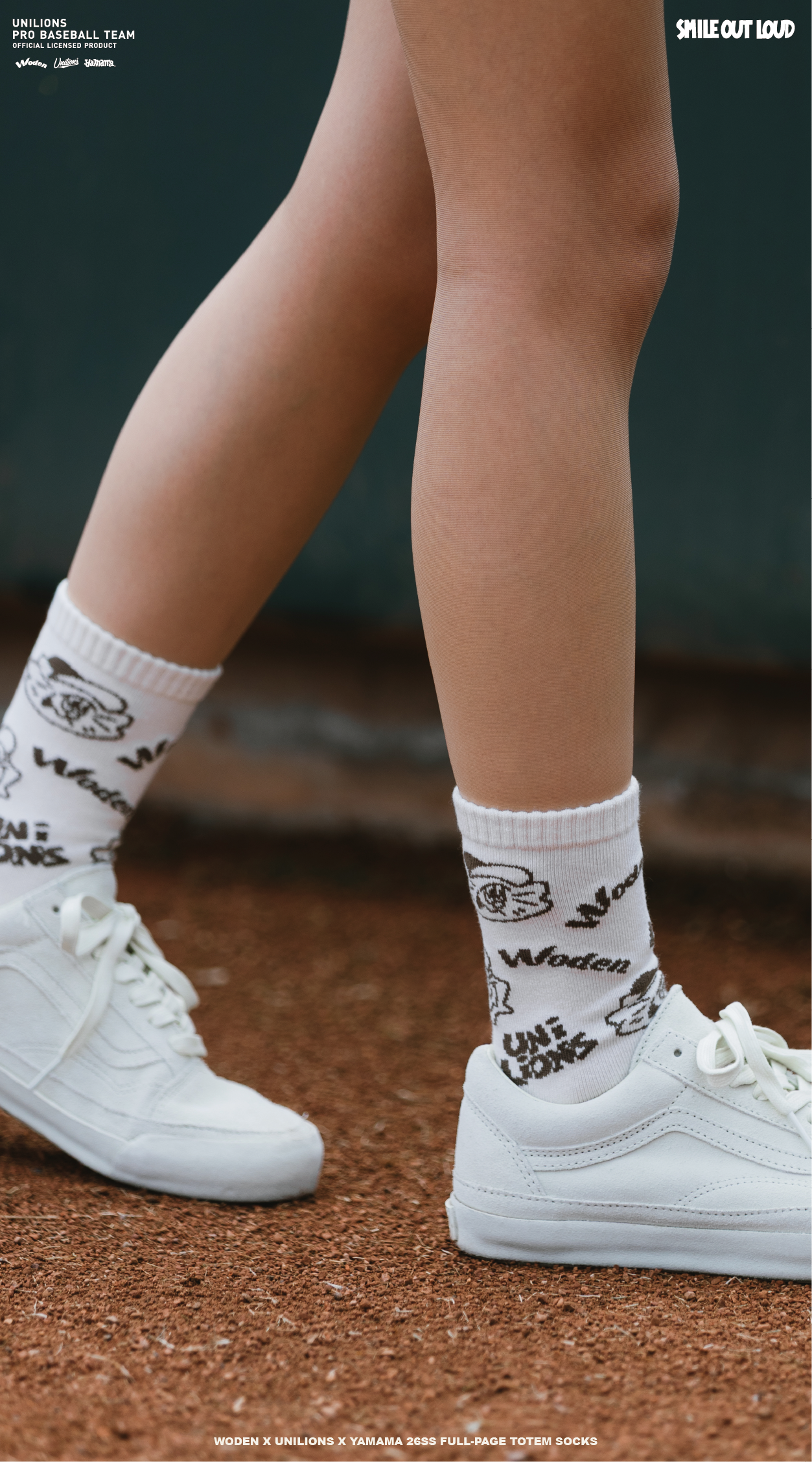 WODEN 2026 Spring & Summer 018 Unilions x Yamama Full-page totem Socks