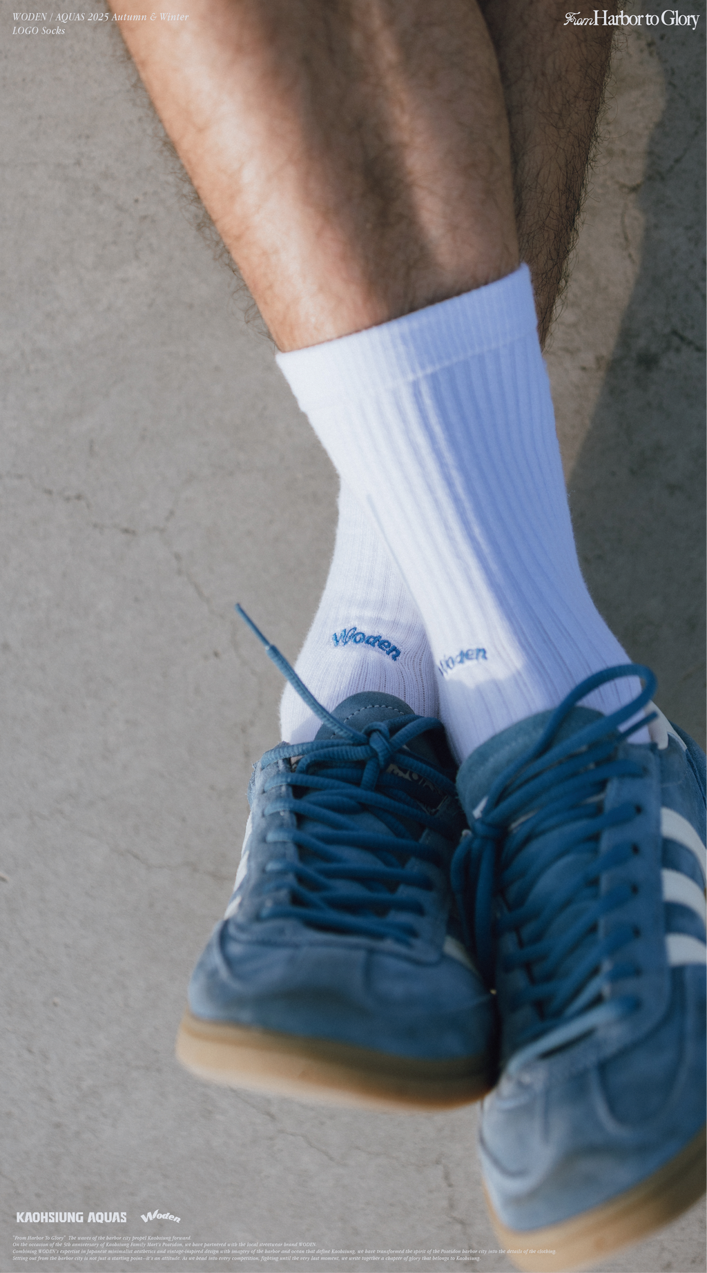 WODEN / AQUAS 2025 Autumn & Winter LOGO Socks