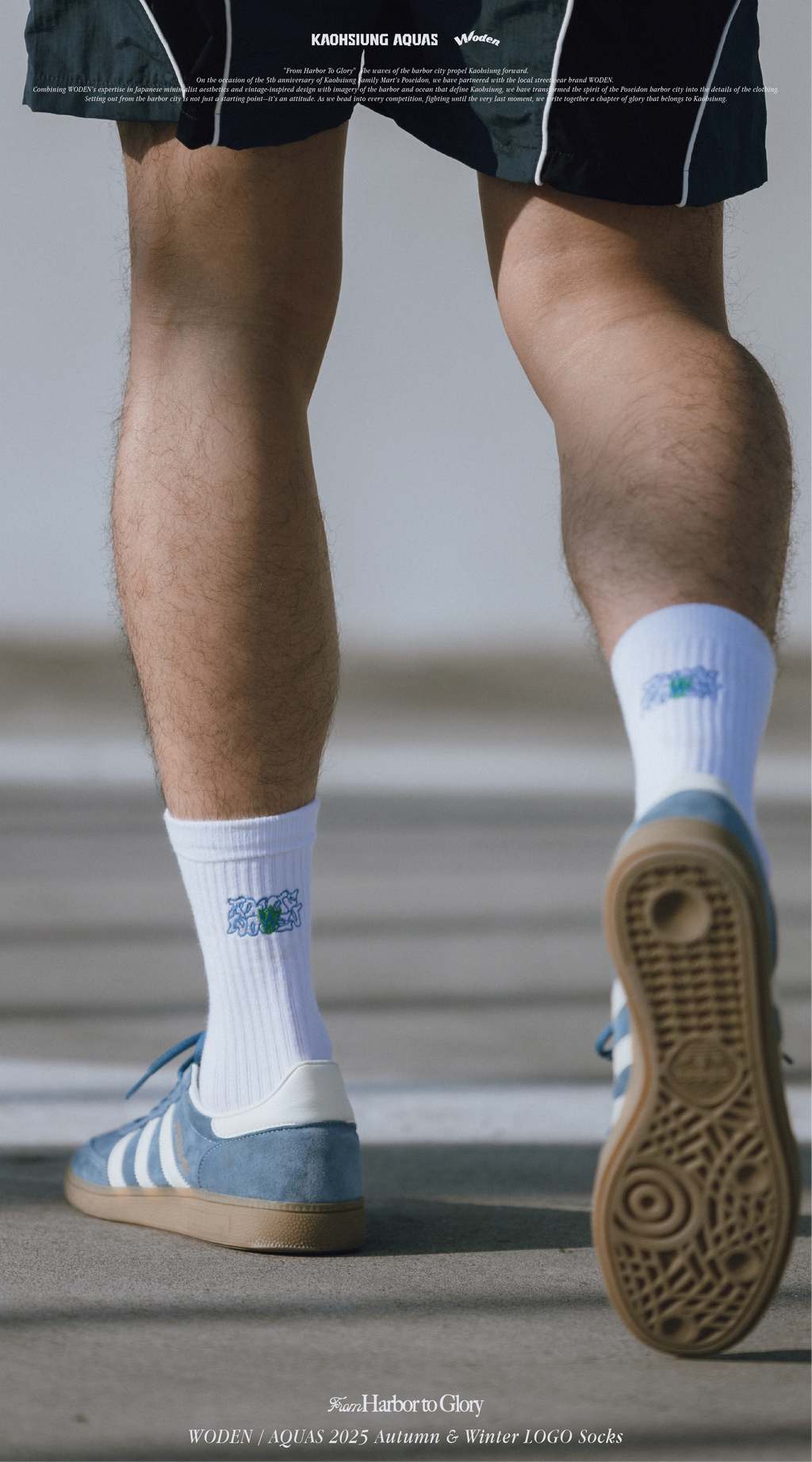 WODEN / AQUAS 2025 Autumn & Winter LOGO Socks