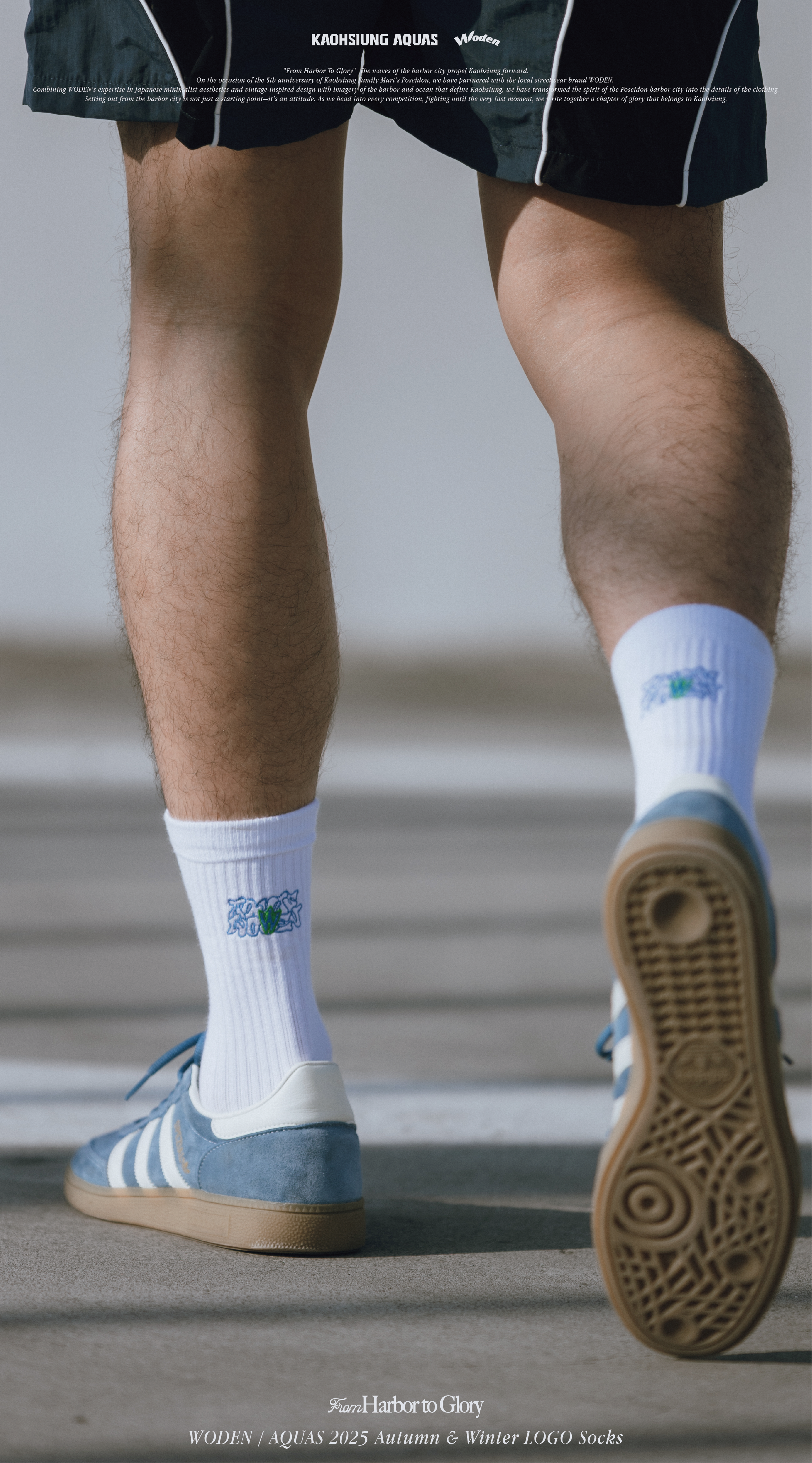 WODEN / AQUAS 2025 Autumn & Winter LOGO Socks