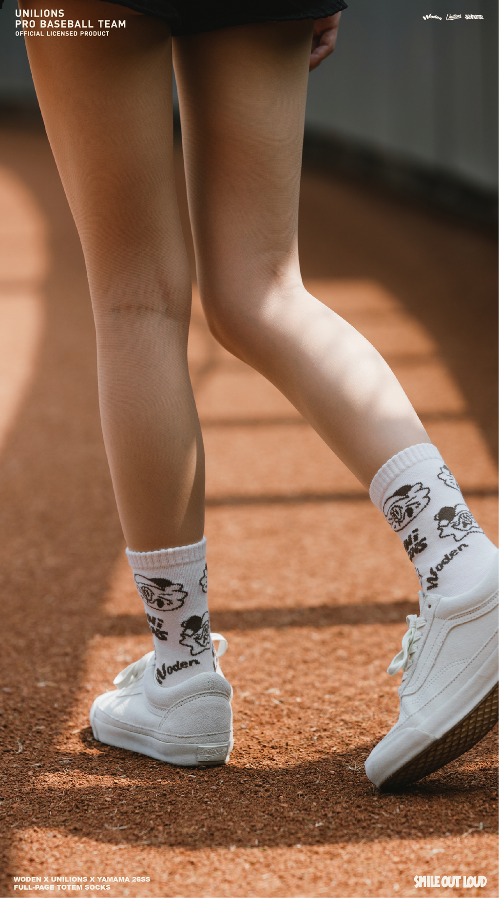 WODEN 2026 Spring & Summer 018 Unilions x Yamama Full-page totem Socks