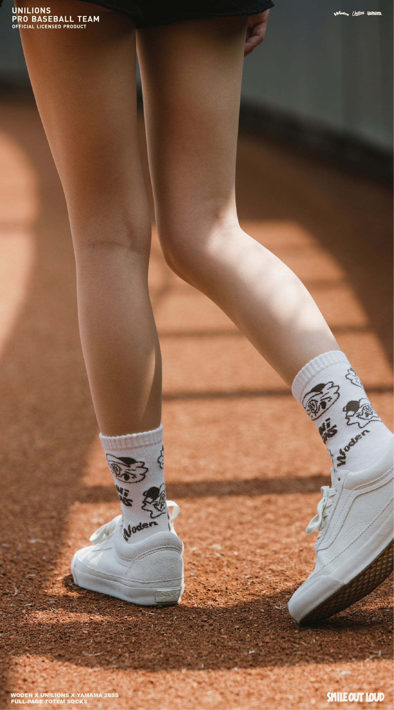 WODEN 2026 Spring & Summer 018 Unilions x Yamama Full-page totem Socks