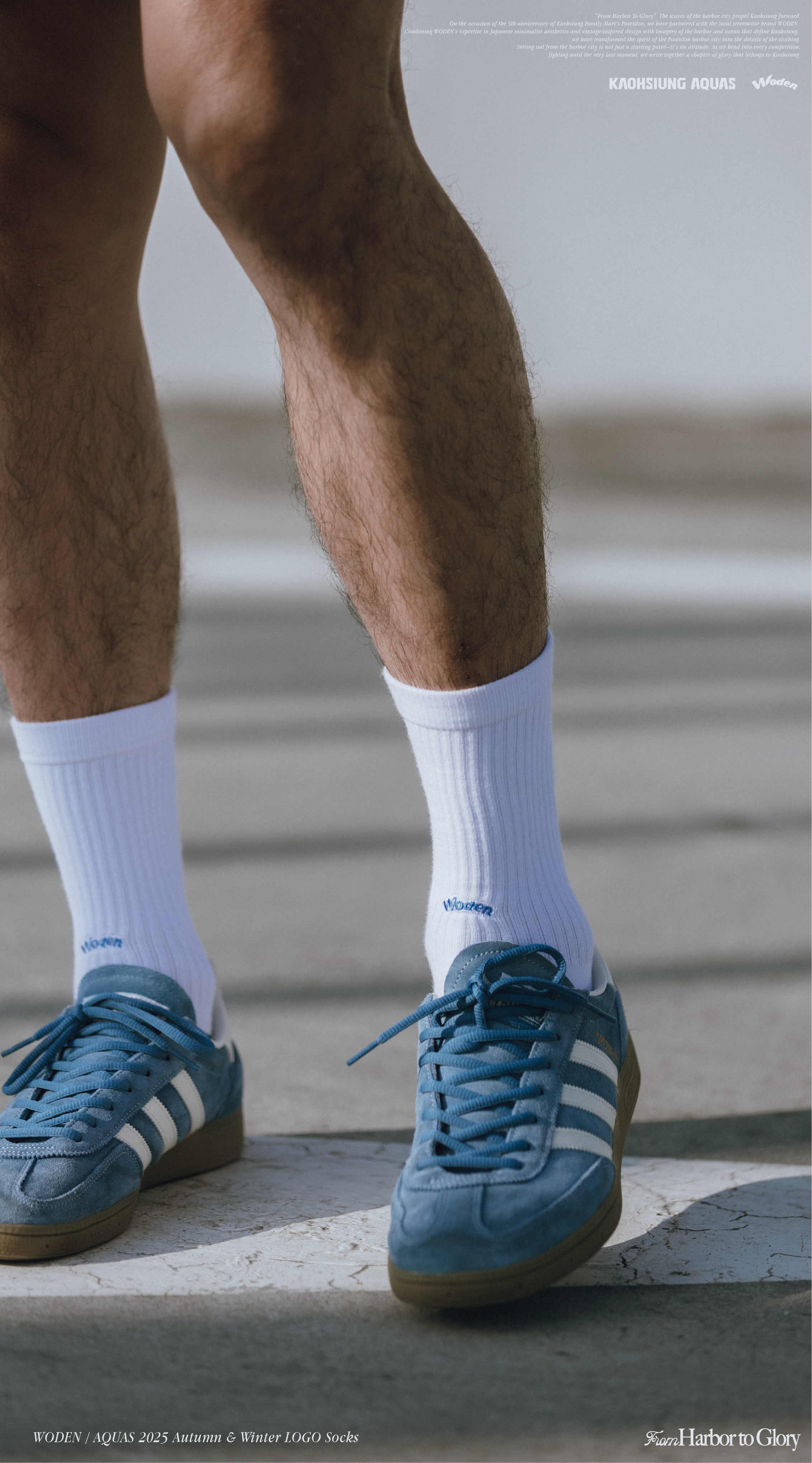 WODEN / AQUAS 2025 Autumn & Winter LOGO Socks