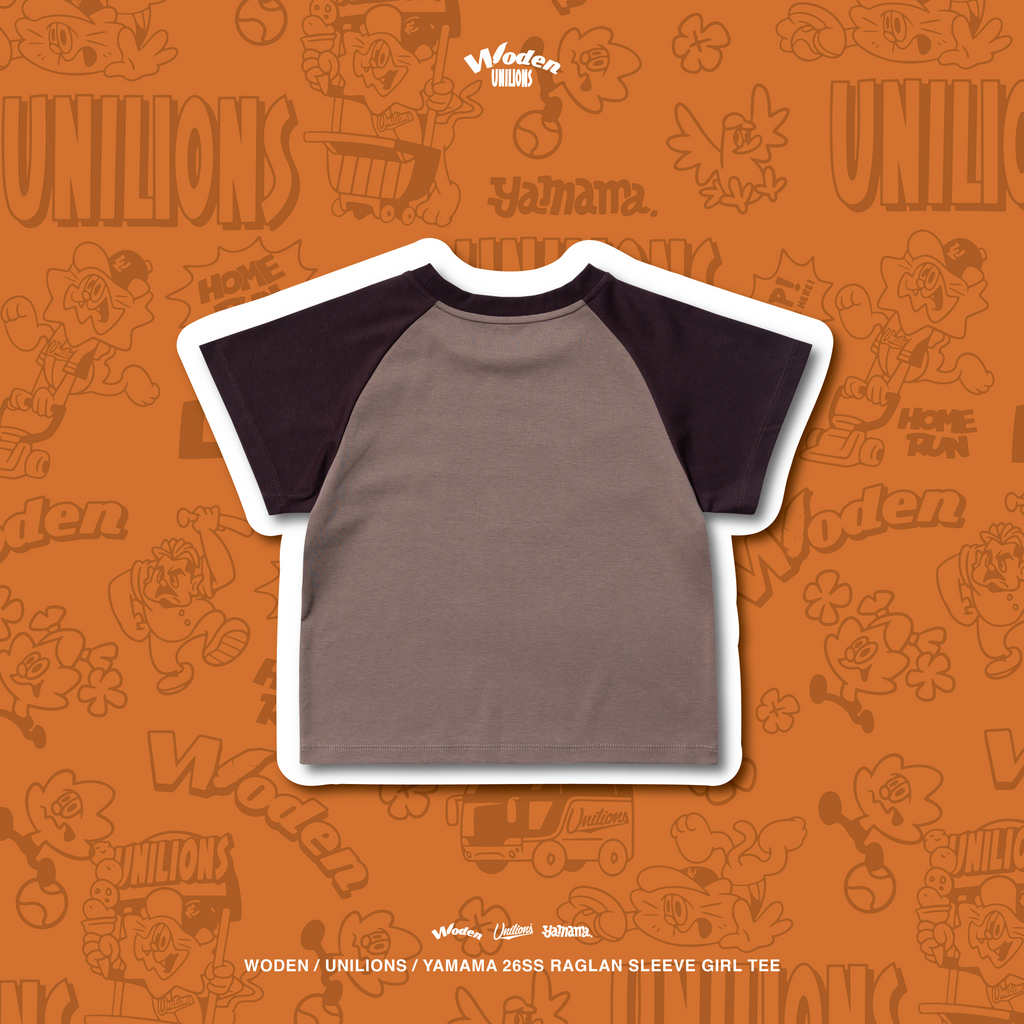 WODEN 2026 Spring & Summer 012 Unilions x Yamama Raglan sleeve GIRL Tee