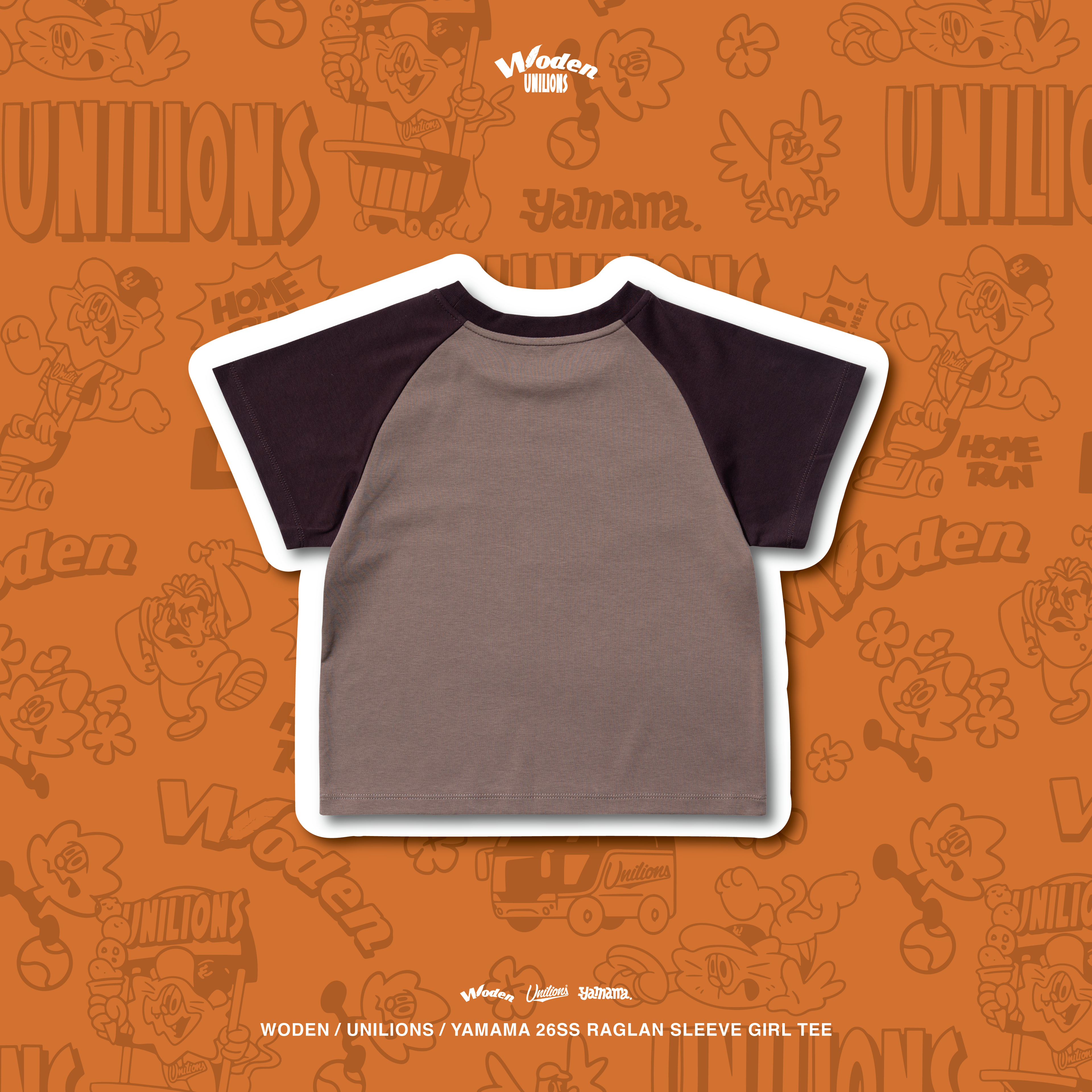 WODEN 2026 Spring & Summer 012 Unilions x Yamama Raglan sleeve GIRL Tee