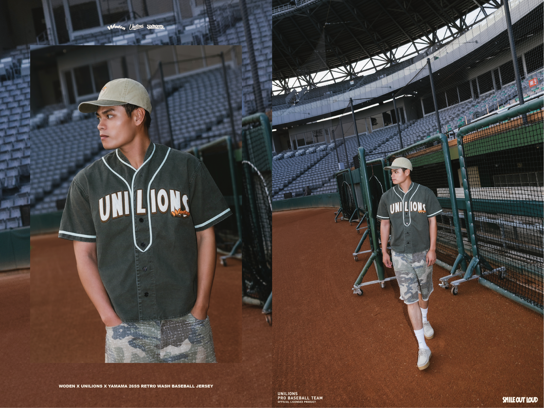 WODEN 2026 Spring & Summer 015 Unilions x Yamama Wash Baseball Jersey