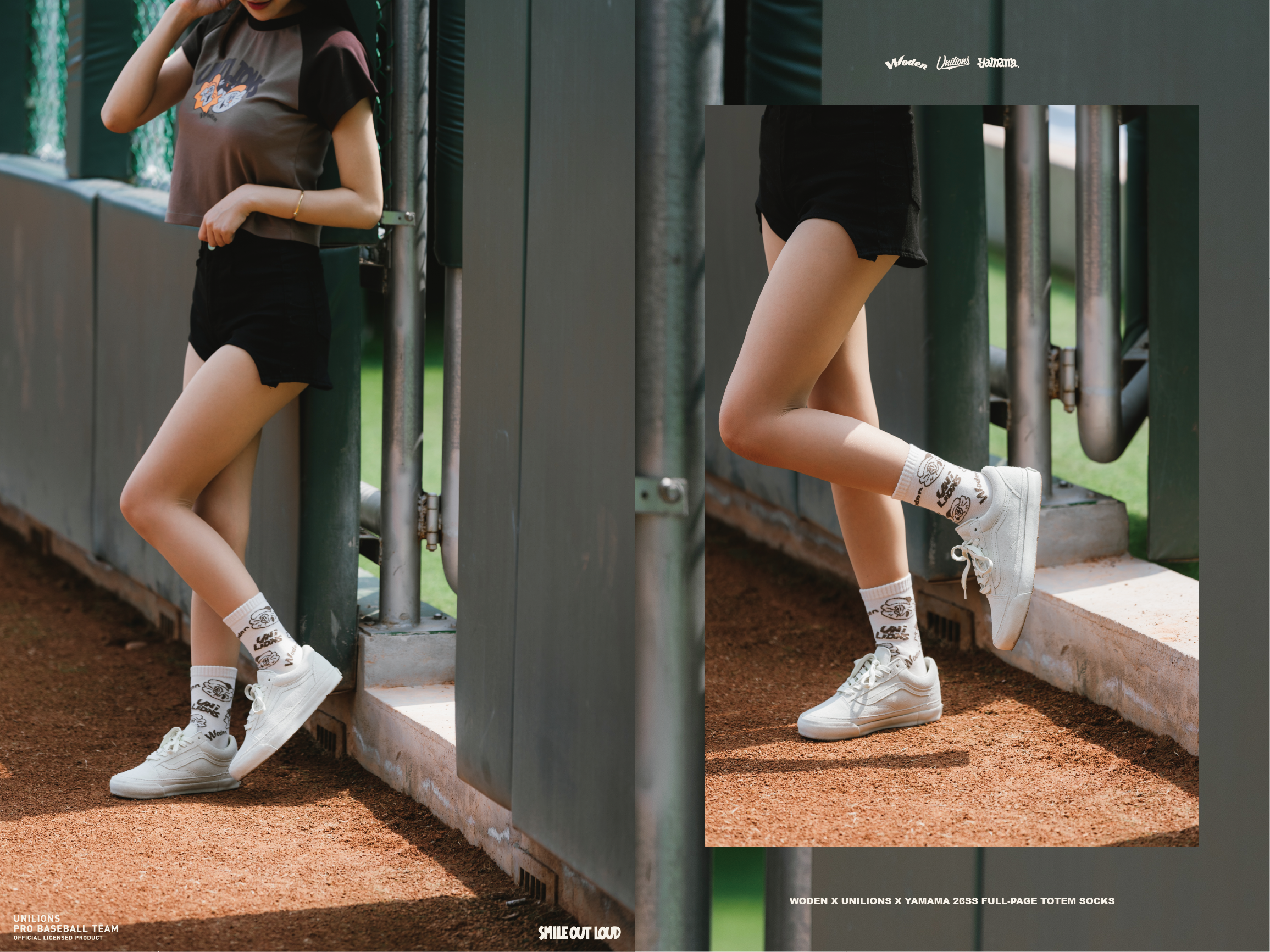 WODEN 2026 Spring & Summer 018 Unilions x Yamama Full-page totem Socks