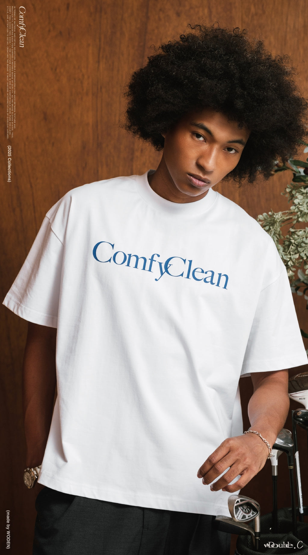 Double.C 2025 Fall & Winter ComfyClean Slogan Tee