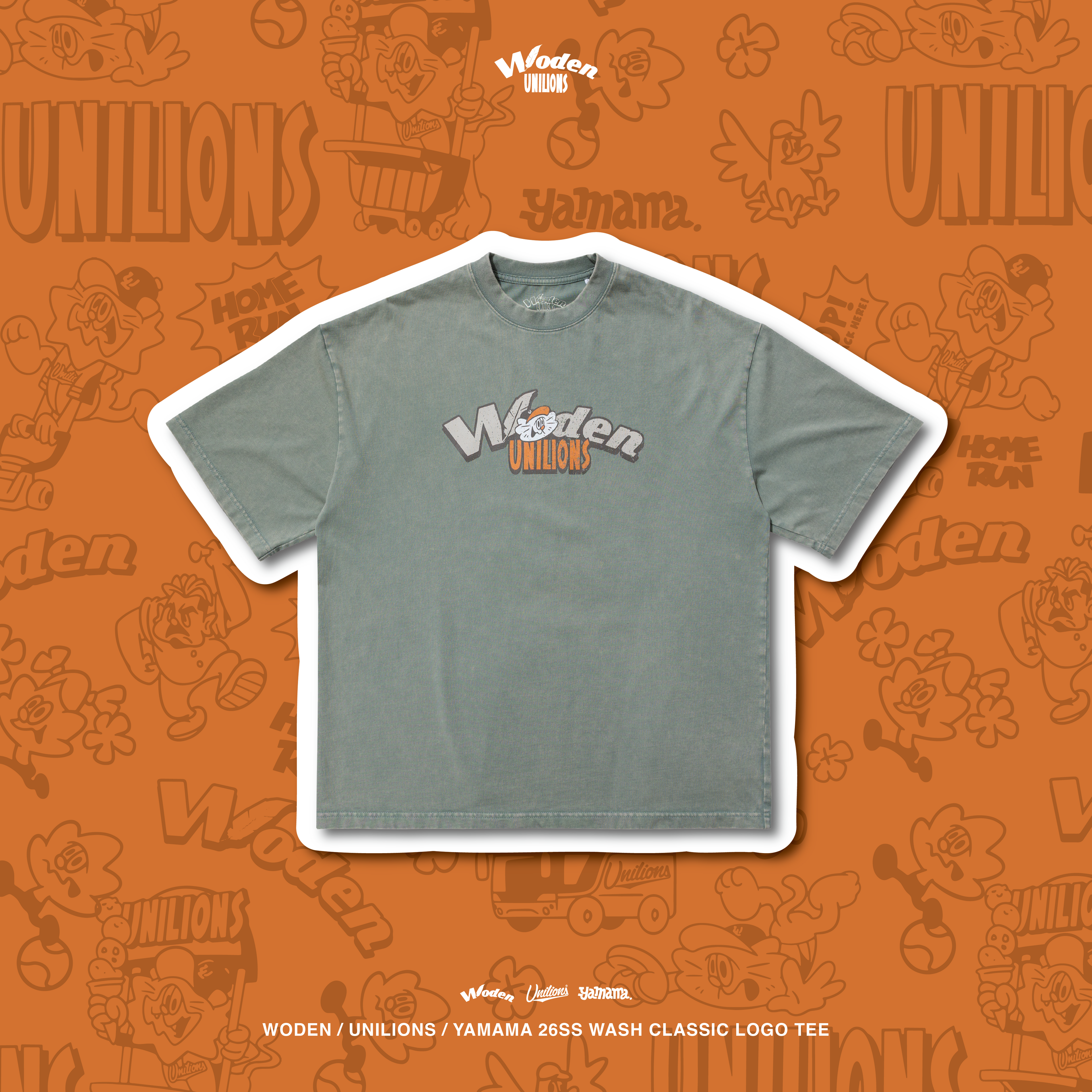 WODEN 2026 Spring & Summer 010 Unilions X YAMAMA  Wash Classic LOGO Tee