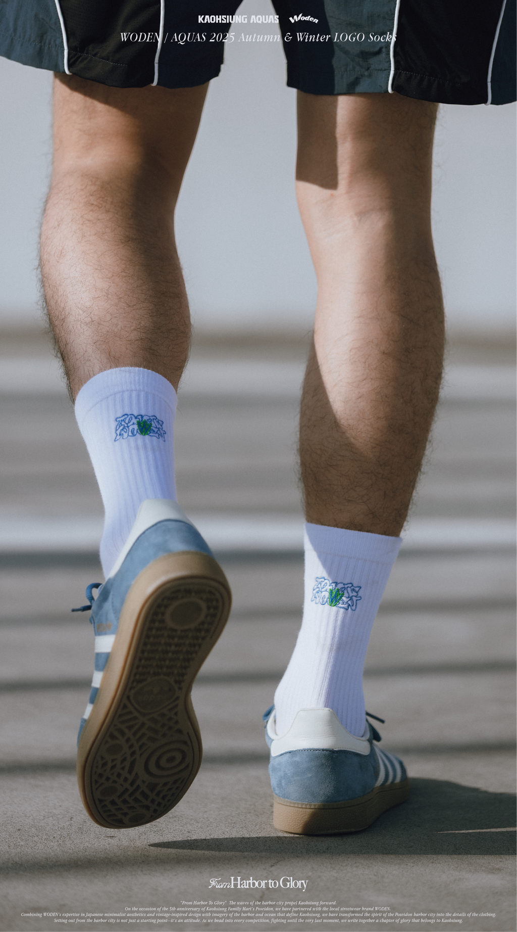 WODEN / AQUAS 2025 Autumn & Winter LOGO Socks