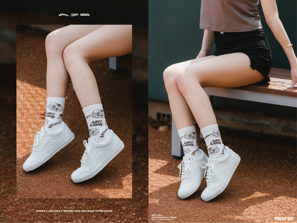 WODEN 2026 Spring & Summer 018 Unilions x Yamama Full-page totem Socks