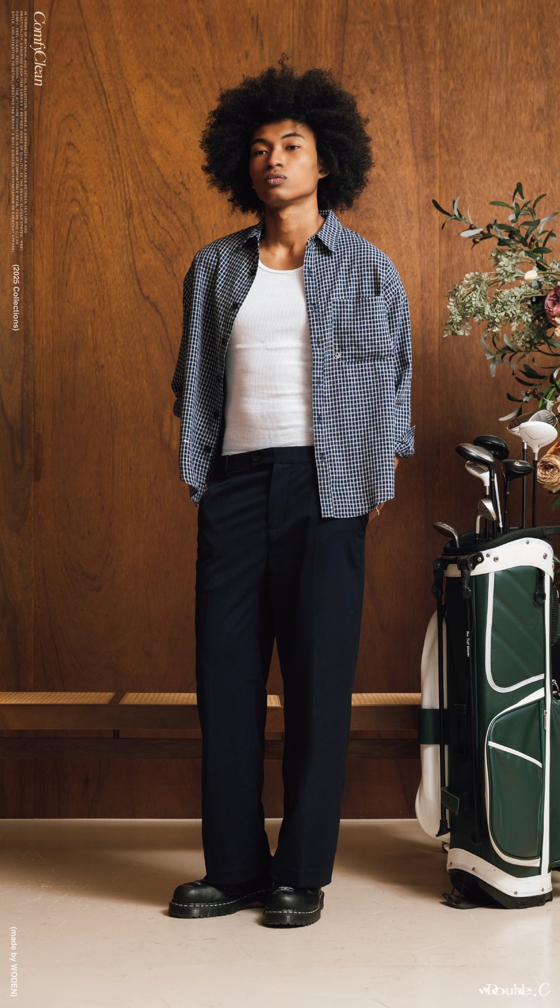 Double.C 2025 Fall & Winter Clean Plaid Shirt
