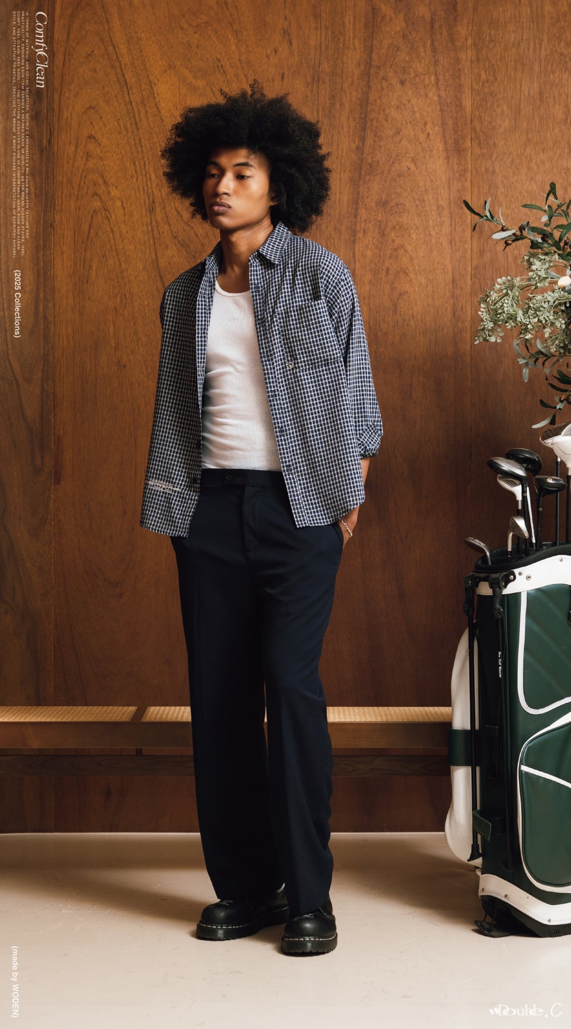 Double.C 2025 Fall & Winter Clean Plaid Shirt