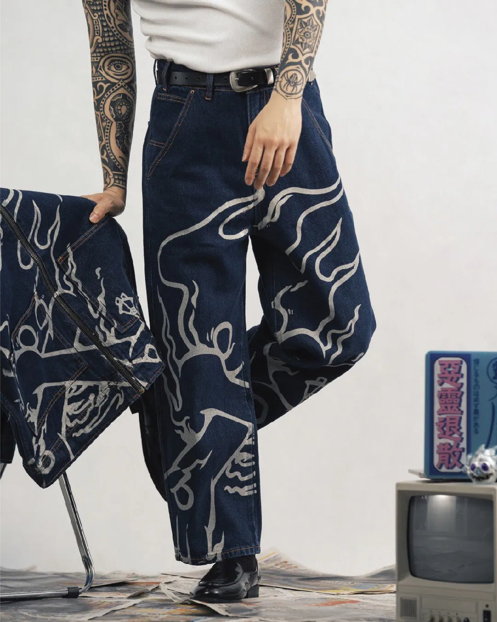 PARALLAX 25FW 008 Balabase Denim Pants