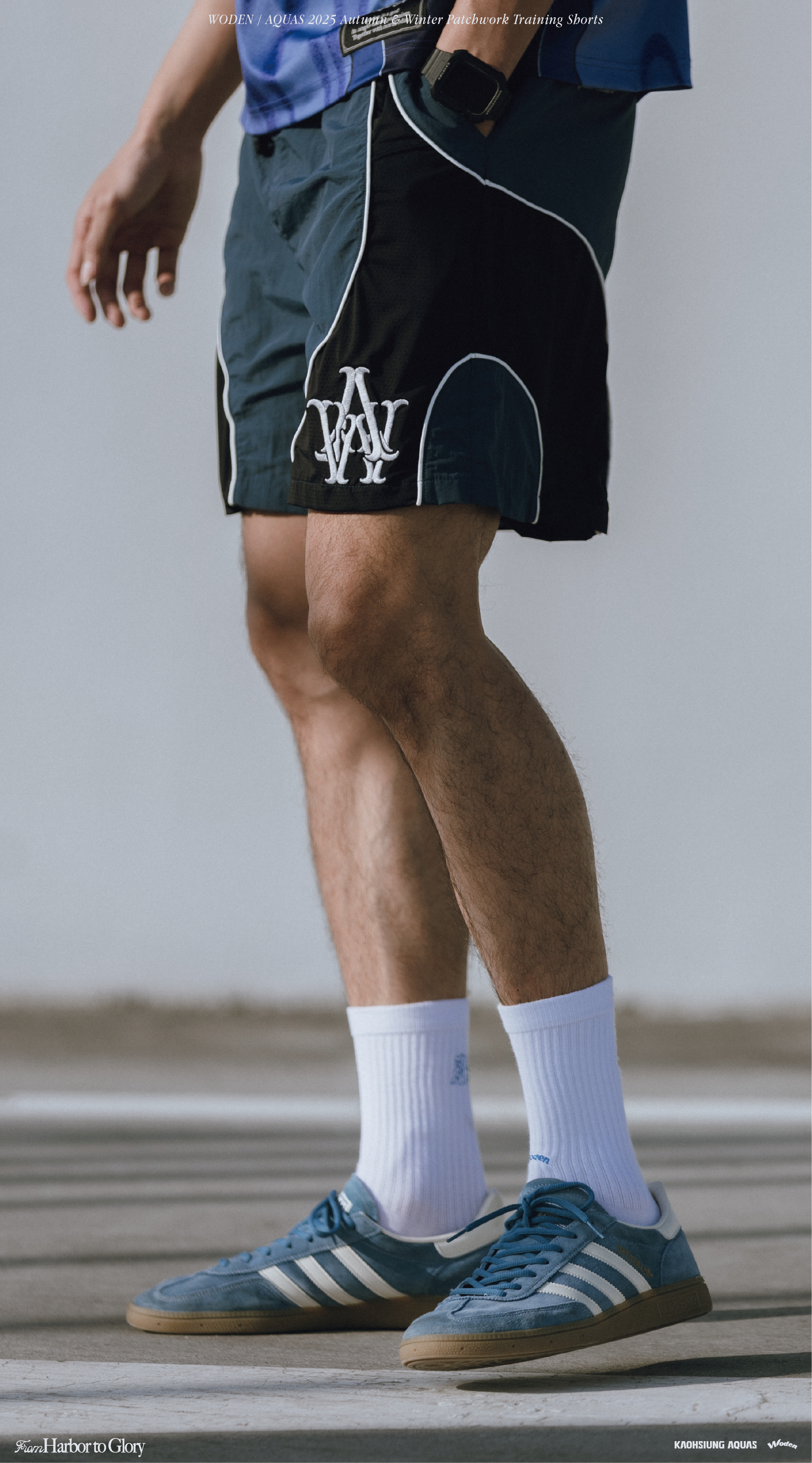 WODEN / AQUAS 2025 Autumn & Winter Patchwork Training Shorts