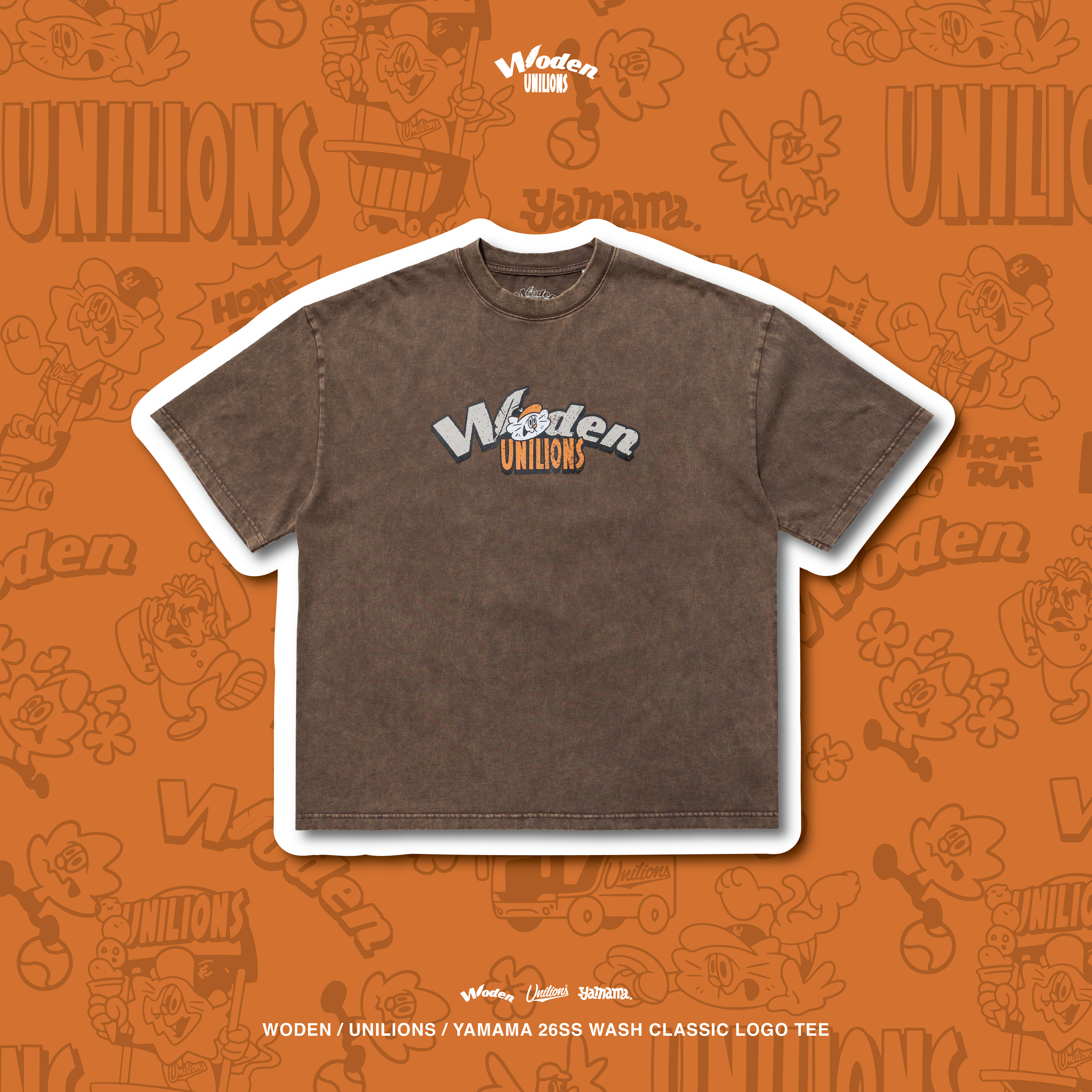 WODEN 2026 Spring & Summer 010 Unilions X YAMAMA  Wash Classic LOGO Tee