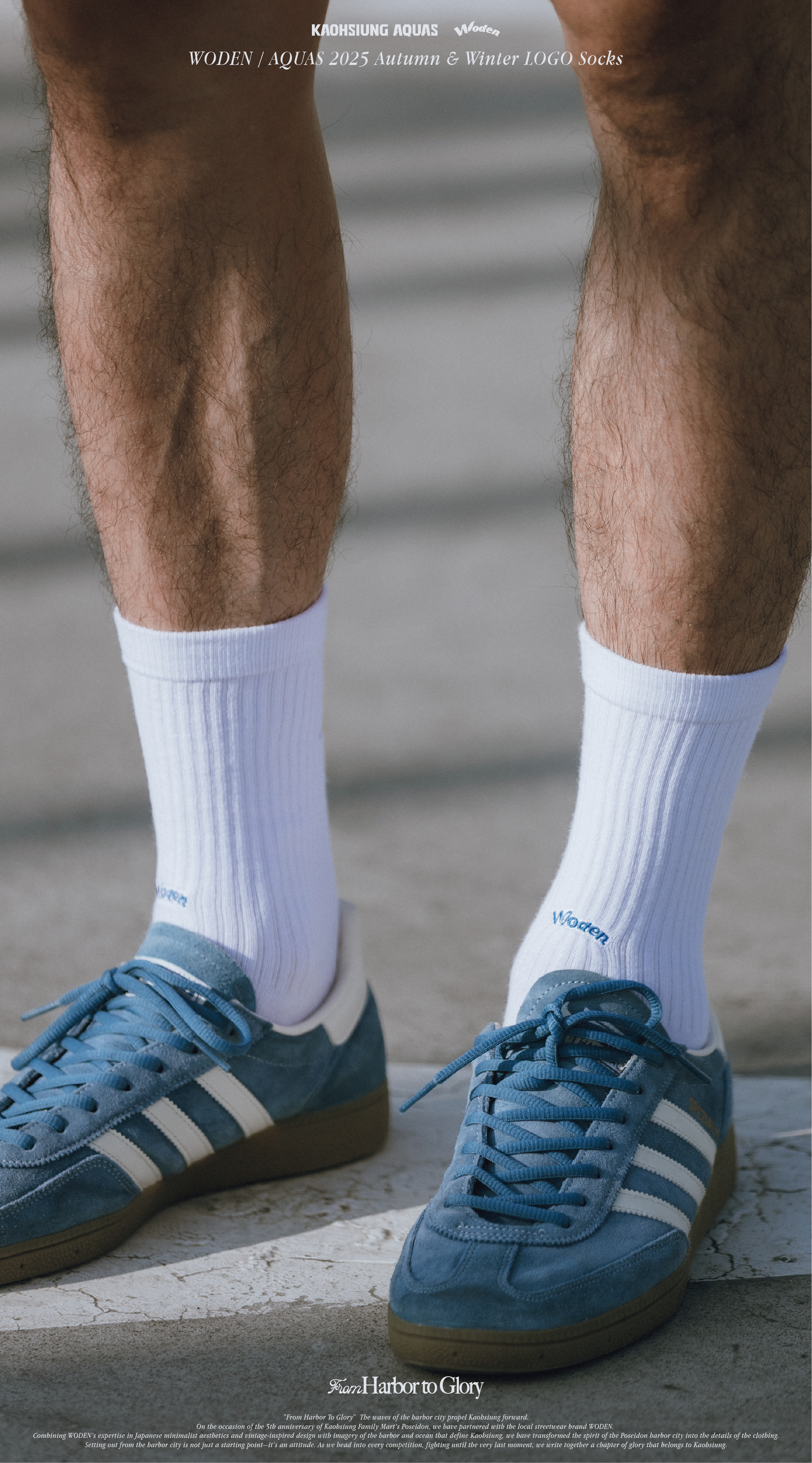 WODEN / AQUAS 2025 Autumn & Winter LOGO Socks
