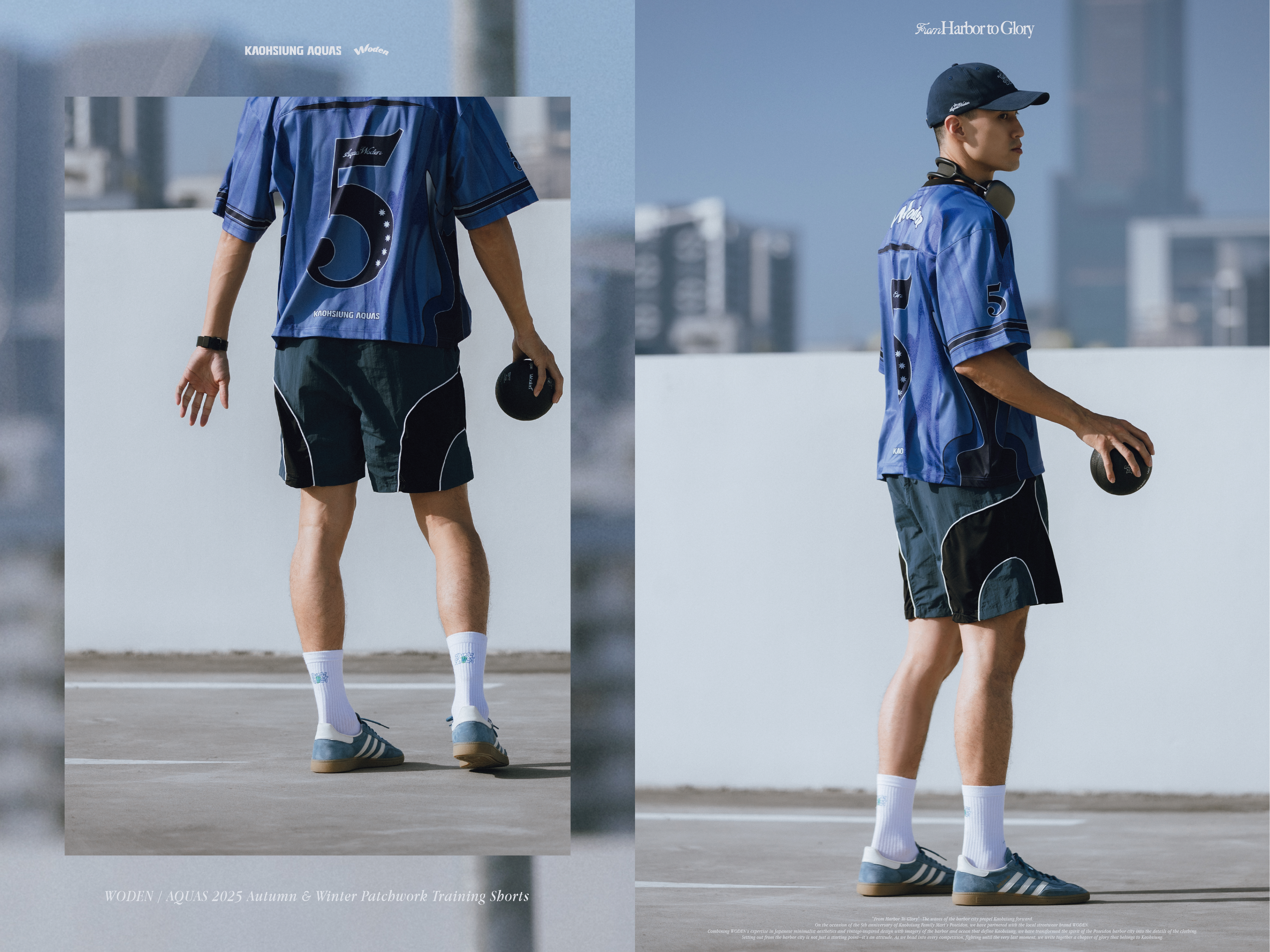WODEN / AQUAS 2025 Autumn & Winter Patchwork Training Shorts