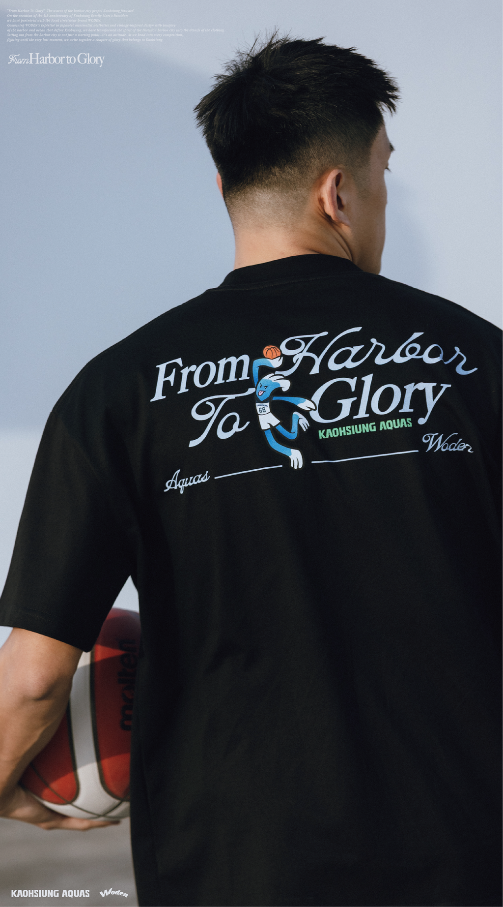 WODEN / AQUAS 2025 Autumn & Winter Slogan LOGO Tee