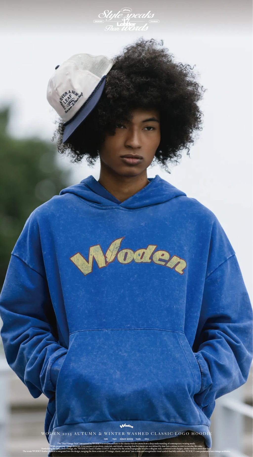 WD 25AW 014 Washed Classic LOGO Hoodie
