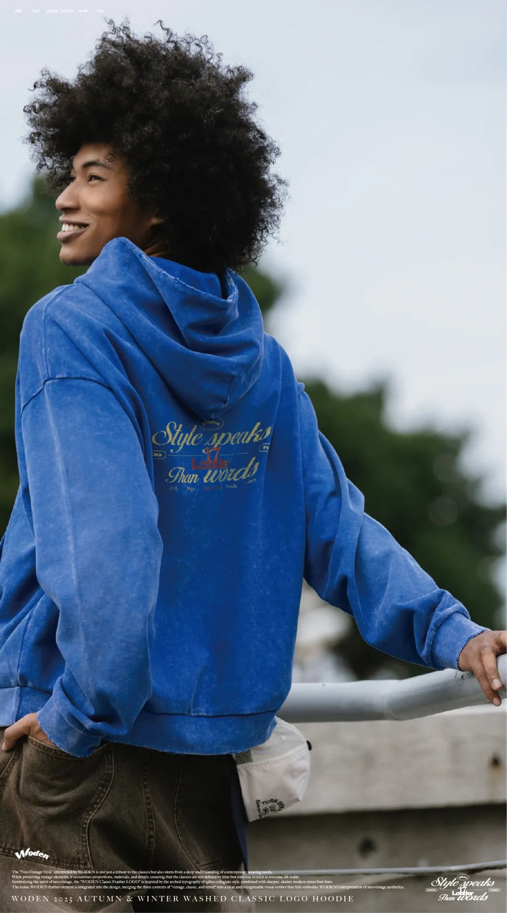 WD 25AW 014 Washed Classic LOGO Hoodie