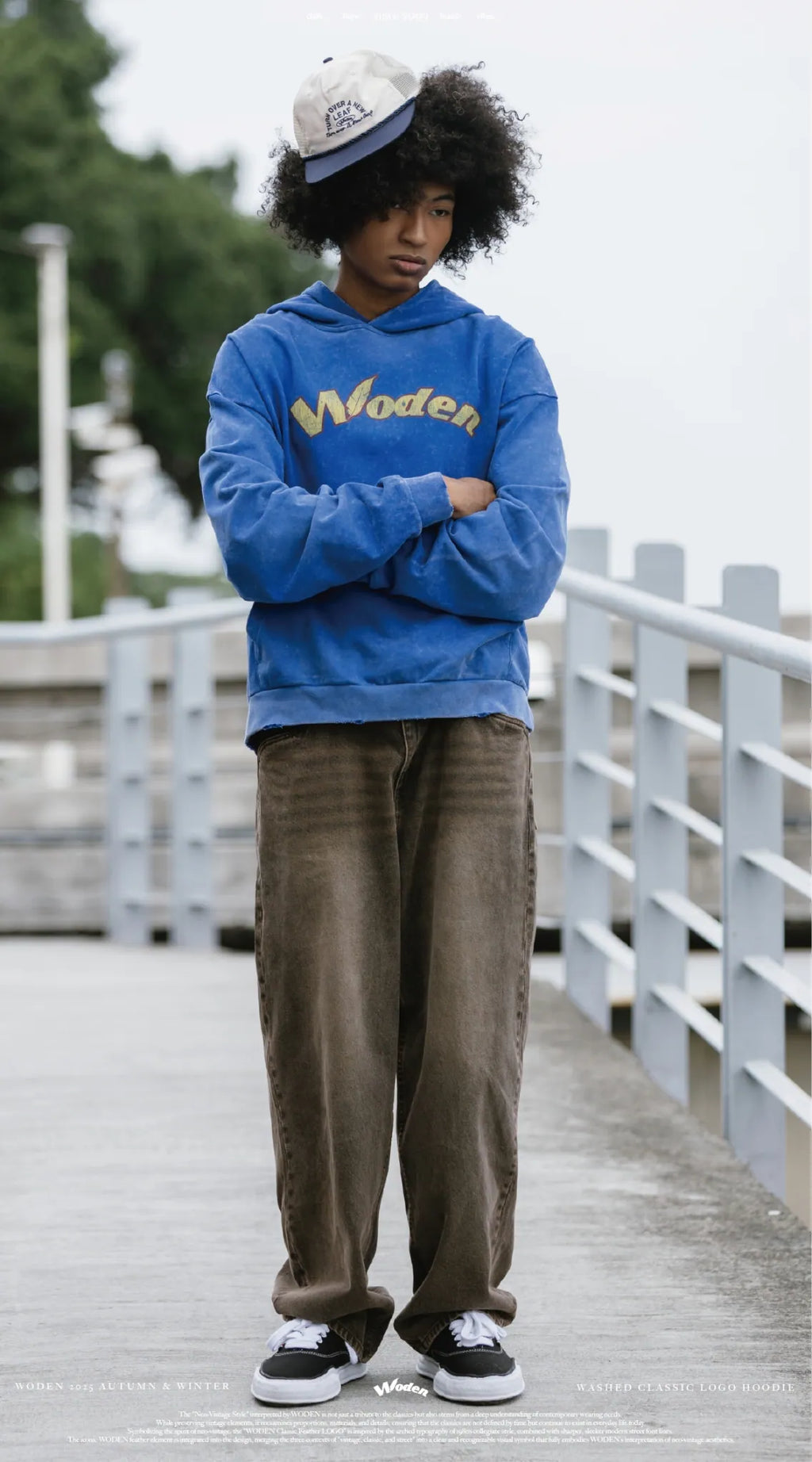 WD 25AW 014 Washed Classic LOGO Hoodie