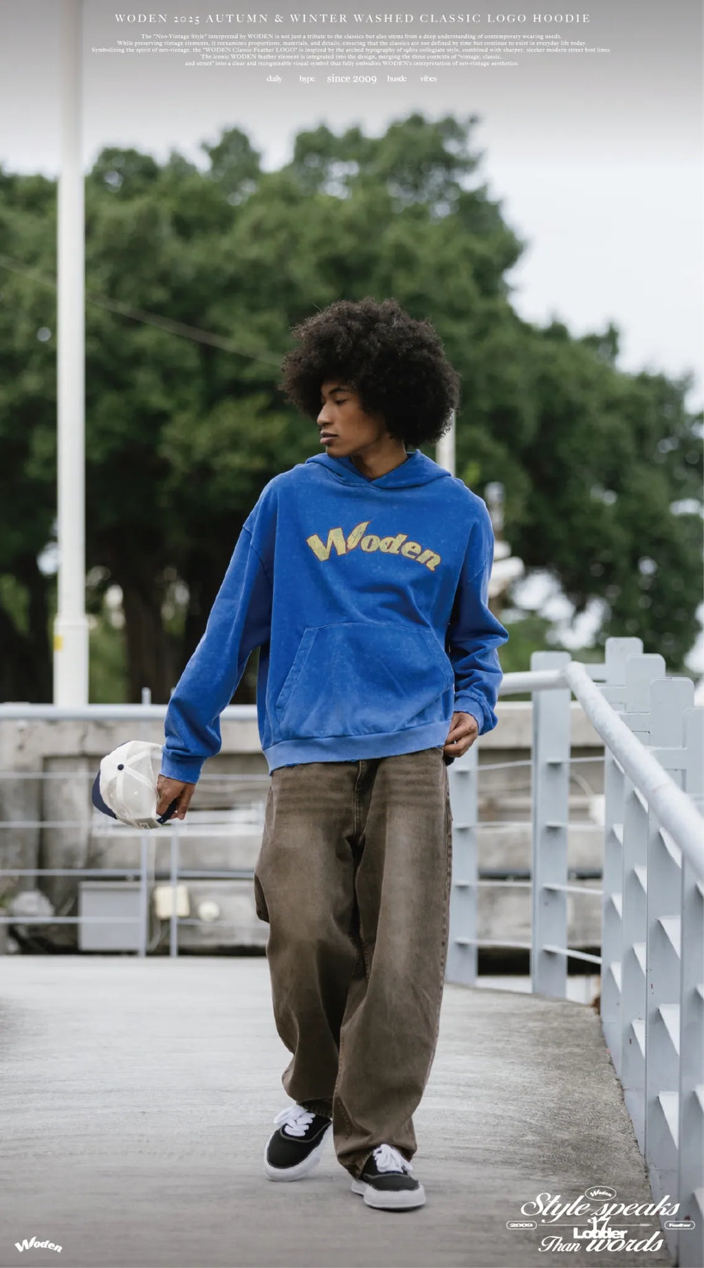 WD 25AW 014 Washed Classic LOGO Hoodie