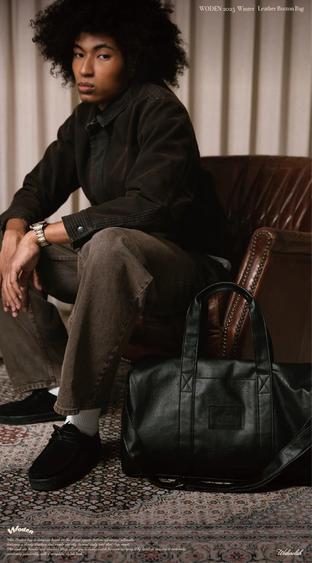 <預購開放> WODEN 2025 Autumn & Winter 017 Leather Boston Bag