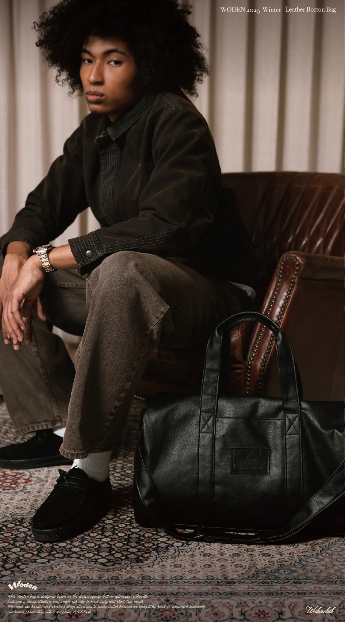 <預購開放> WODEN 2025 Autumn & Winter 017 Leather Boston Bag