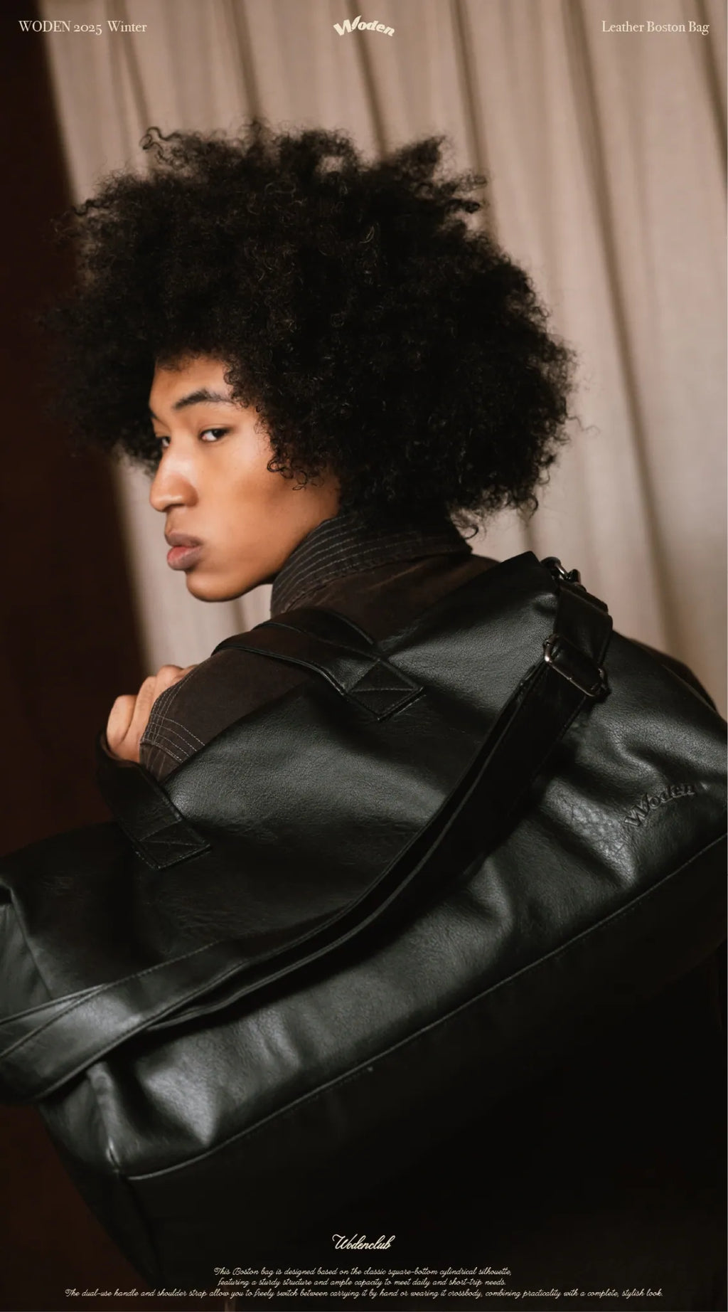 <預購開放> WODEN 2025 Autumn & Winter 017 Leather Boston Bag