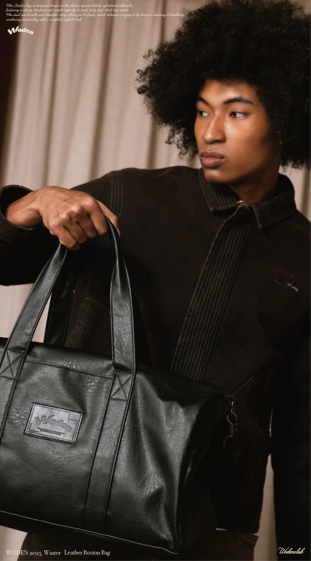 <預購開放> WODEN 2025 Autumn & Winter 017 Leather Boston Bag