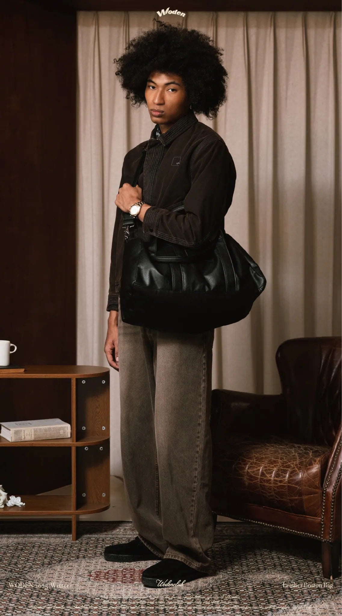 <預購開放> WODEN 2025 Autumn & Winter 017 Leather Boston Bag